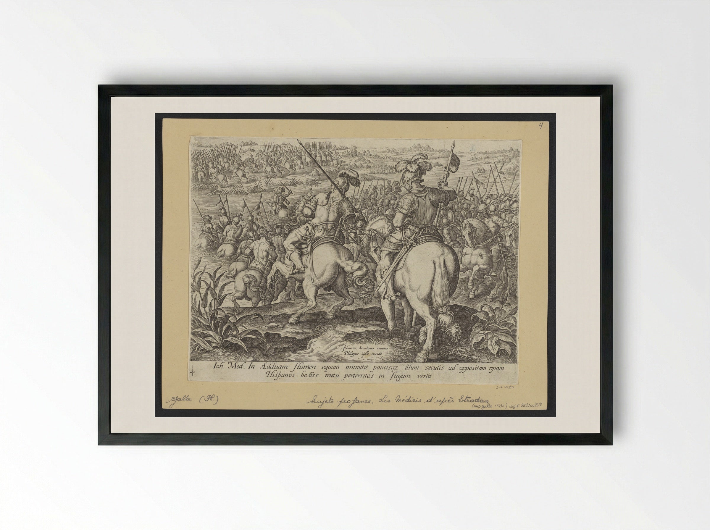 The Dissipation of the Spanish Enemy - Philips Galle - Framed Print Black