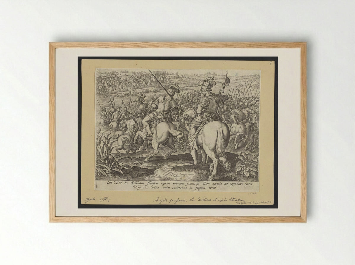 The Dissipation of the Spanish Enemy - Philips Galle - Framed Print Wood