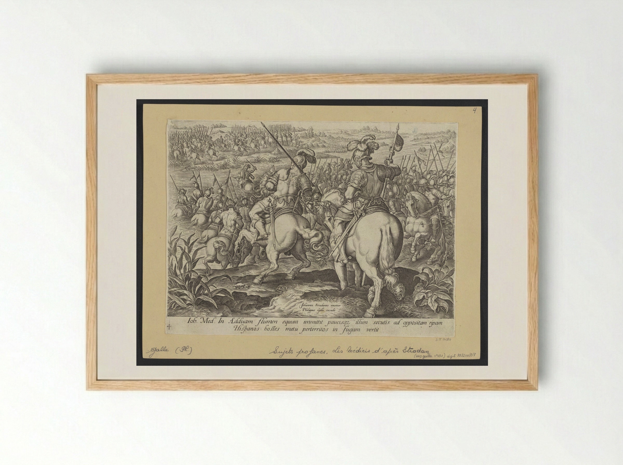 The Dissipation of the Spanish Enemy - Philips Galle - Framed Print Wood