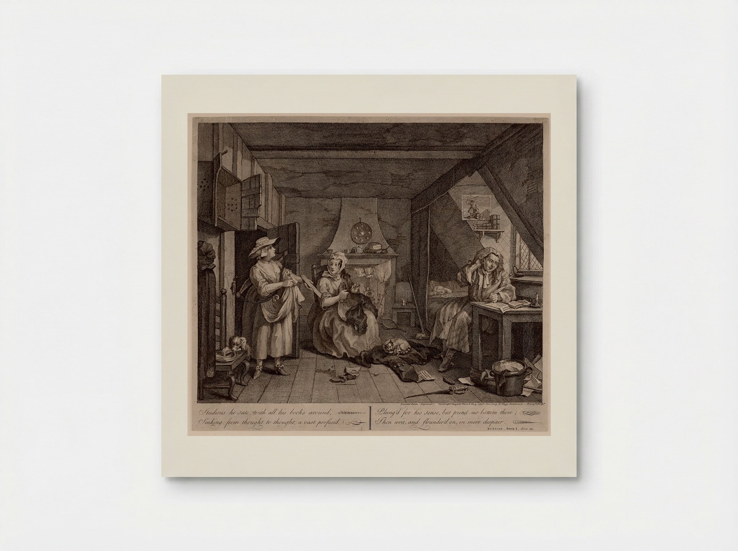 The Distressed Poet - William Hogarth - Poster