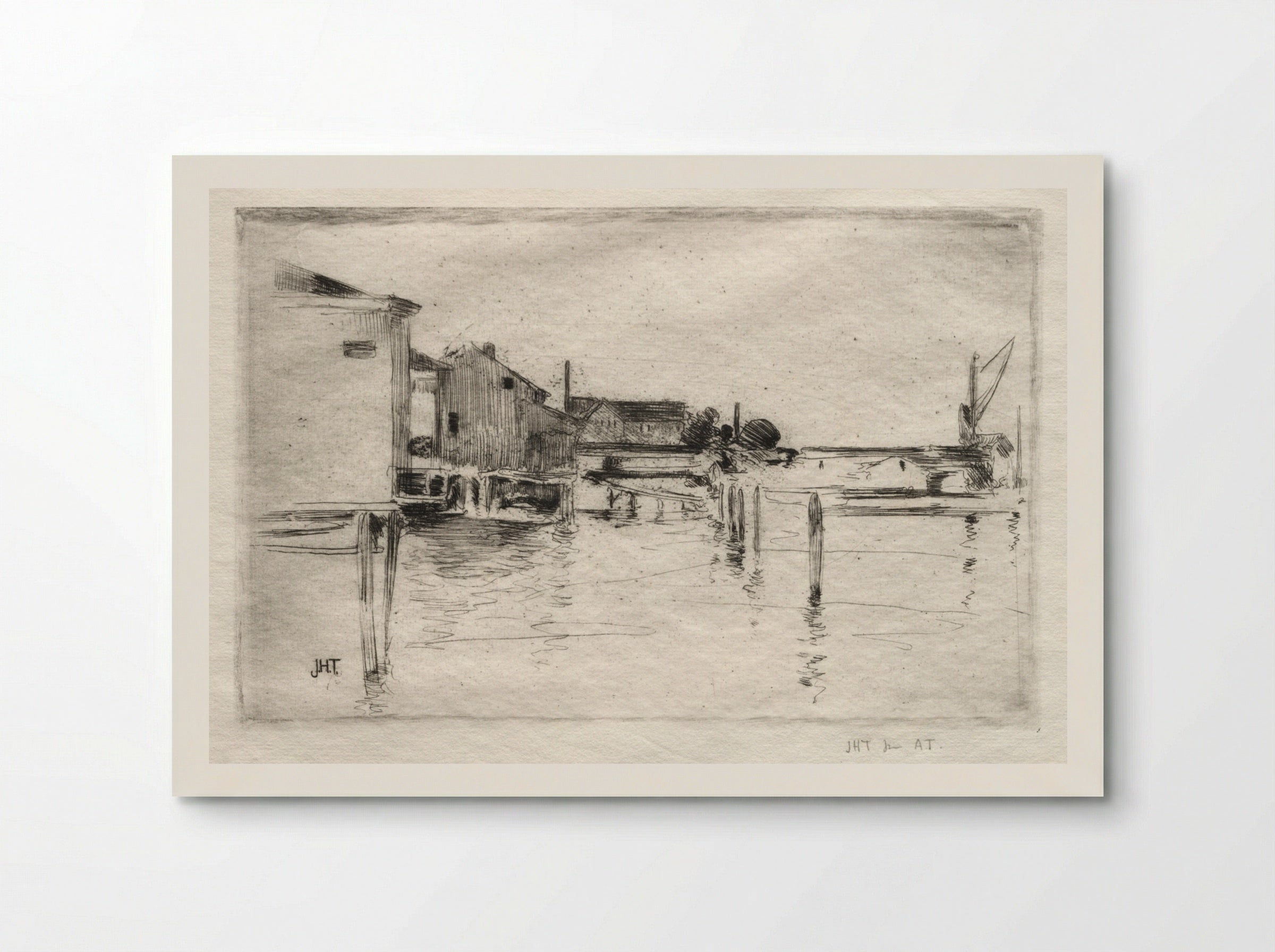 The Dock, Bridgeport, Connecticut - John Henry Twachtman - Poster