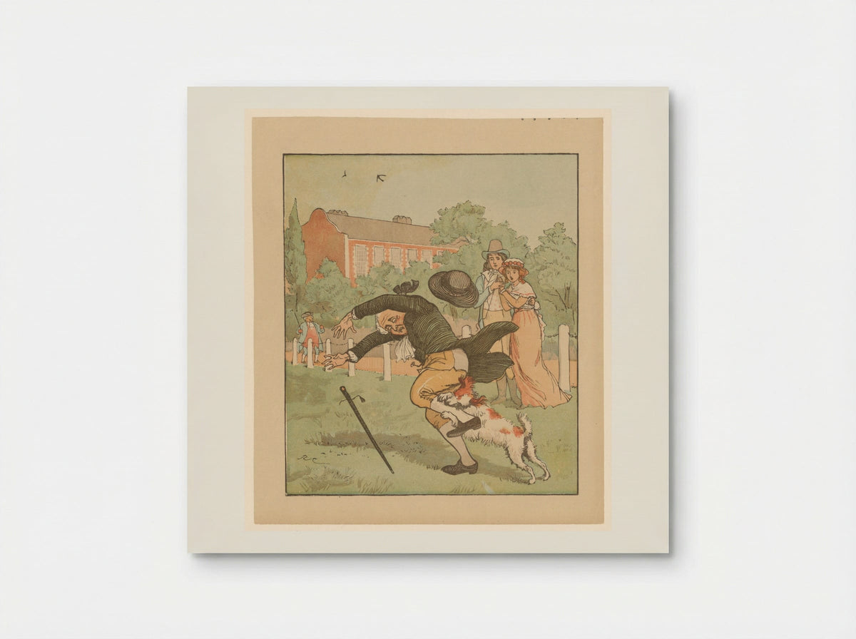 The Dog Bites the Man - Randolph Caldecott - Poster