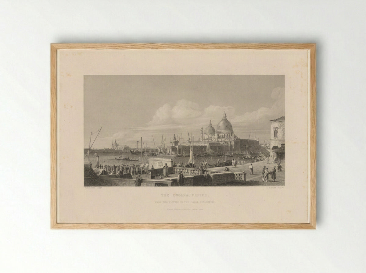 The Dogana, Venice - George Virtue - Framed Print Wood