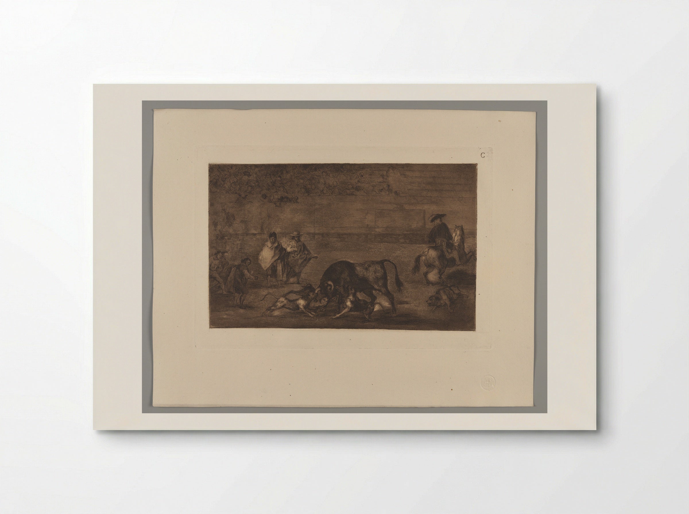 The Dogs Let Loose on the Bull - Francisco José de Goya y Lucientes - Poster