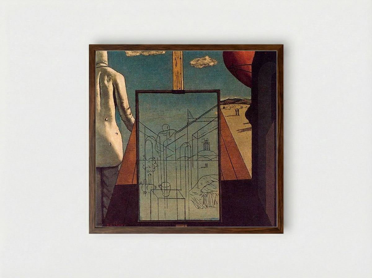 The Double Dream of Spring - Giorgio de Chirico - Framed Print Dark Wood