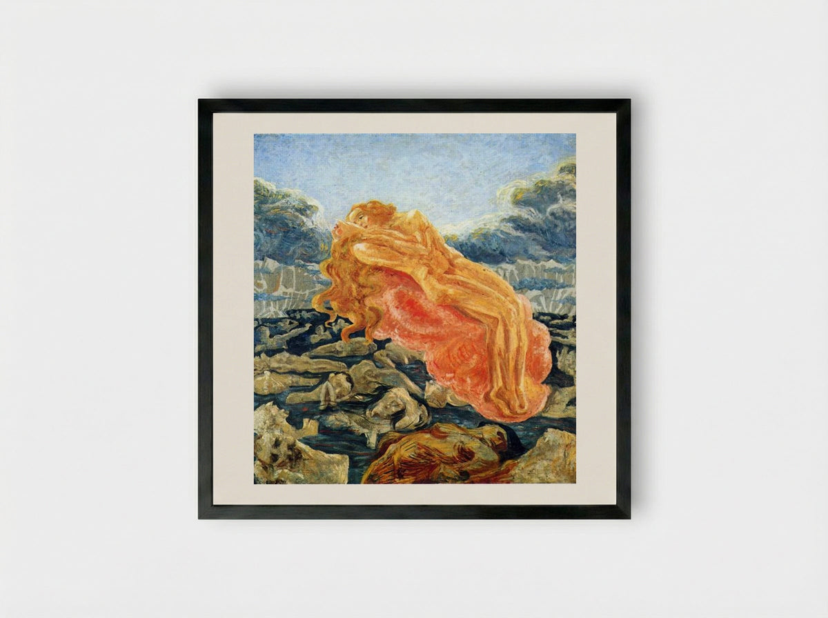 The Dream (Paolo and Francesca) - Umberto Boccioni - Framed Print Black