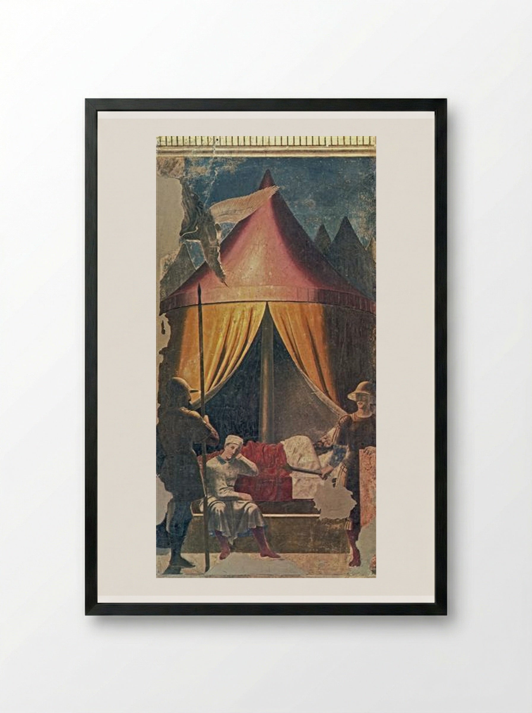 The Dream of Constantine - Piero della Francesca - Framed Print Black
