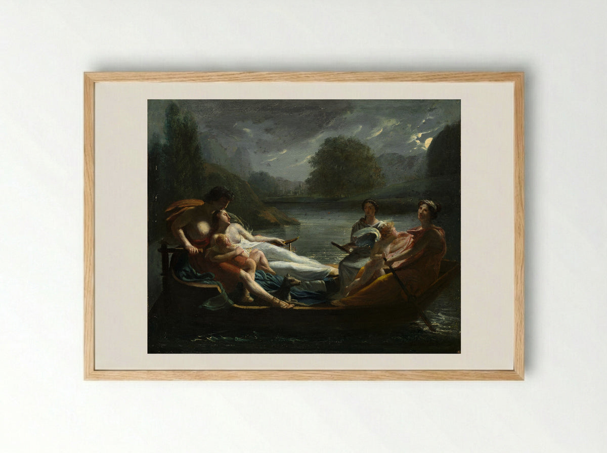 The Dream of Happiness - Pierre-Paul Prud'hon - Framed Print Wood