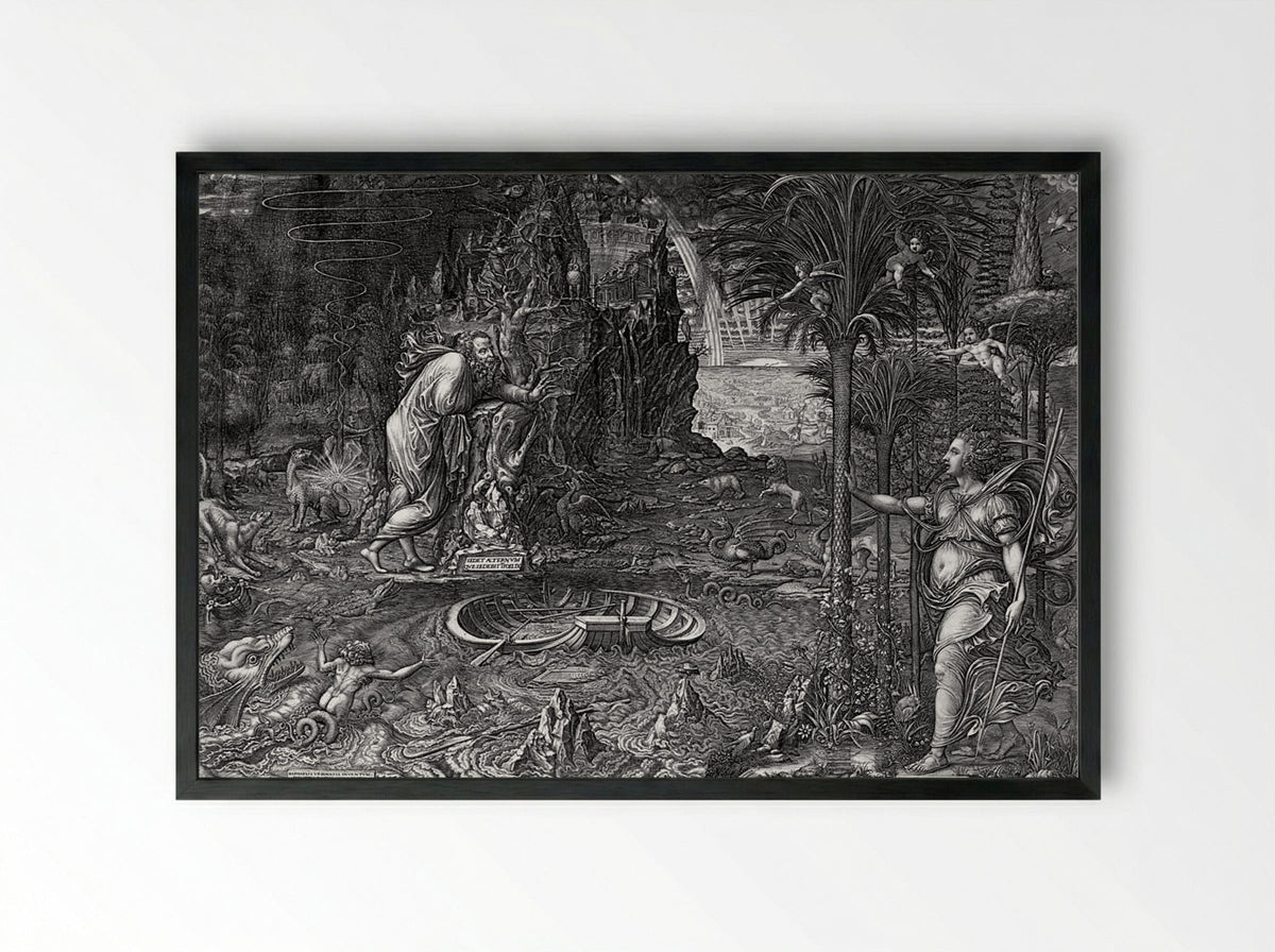 The Dream of Raphael - Giorgio Ghisi - Framed Print Black