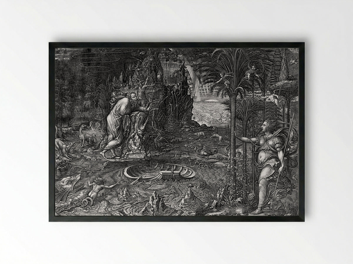 The Dream of Raphael - Giorgio Ghisi - Framed Print Black
