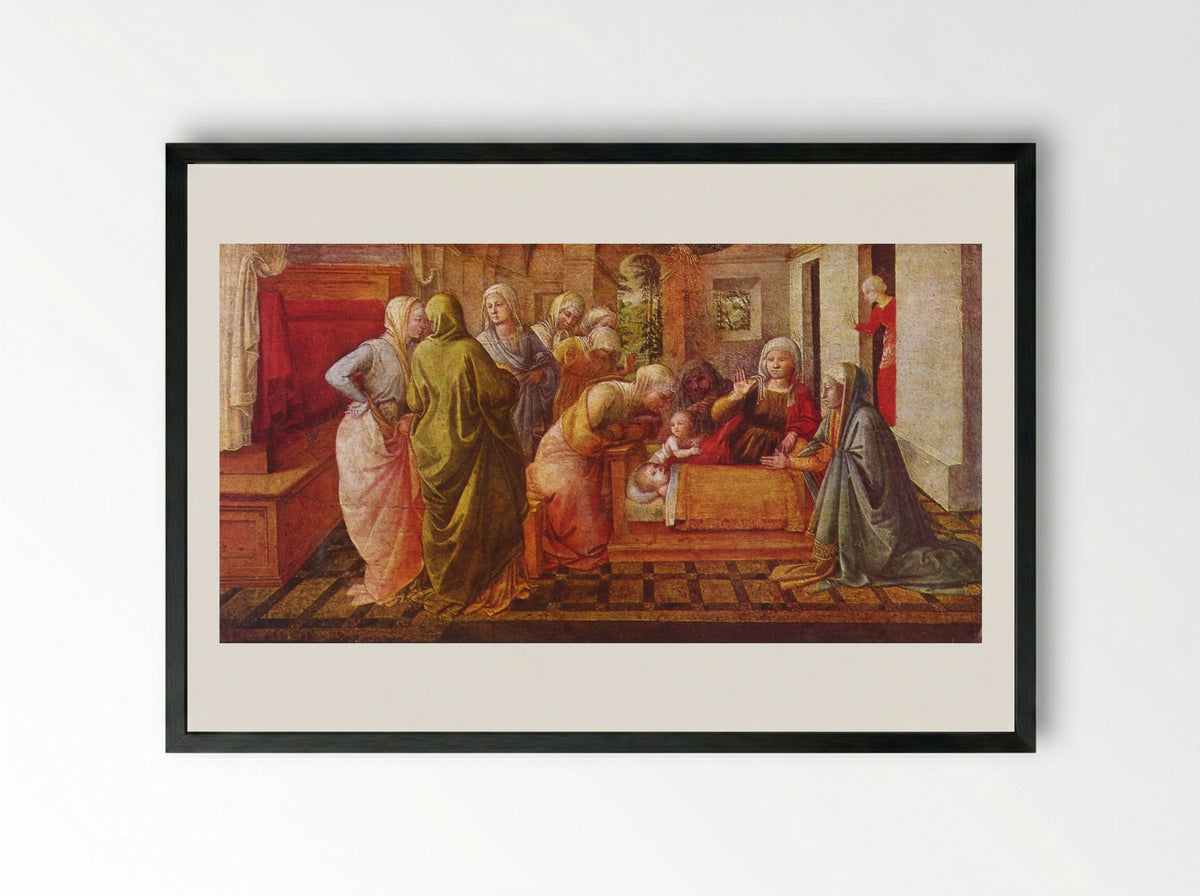 The Dream of St. Ambrose - Filippo Lippi - Framed Print Black