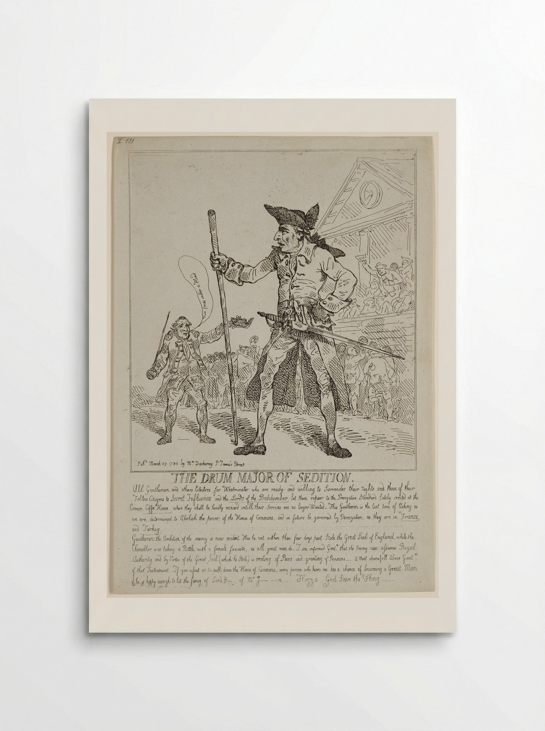 The Drum Major of Sedition - Thomas Rowlandson - Poster