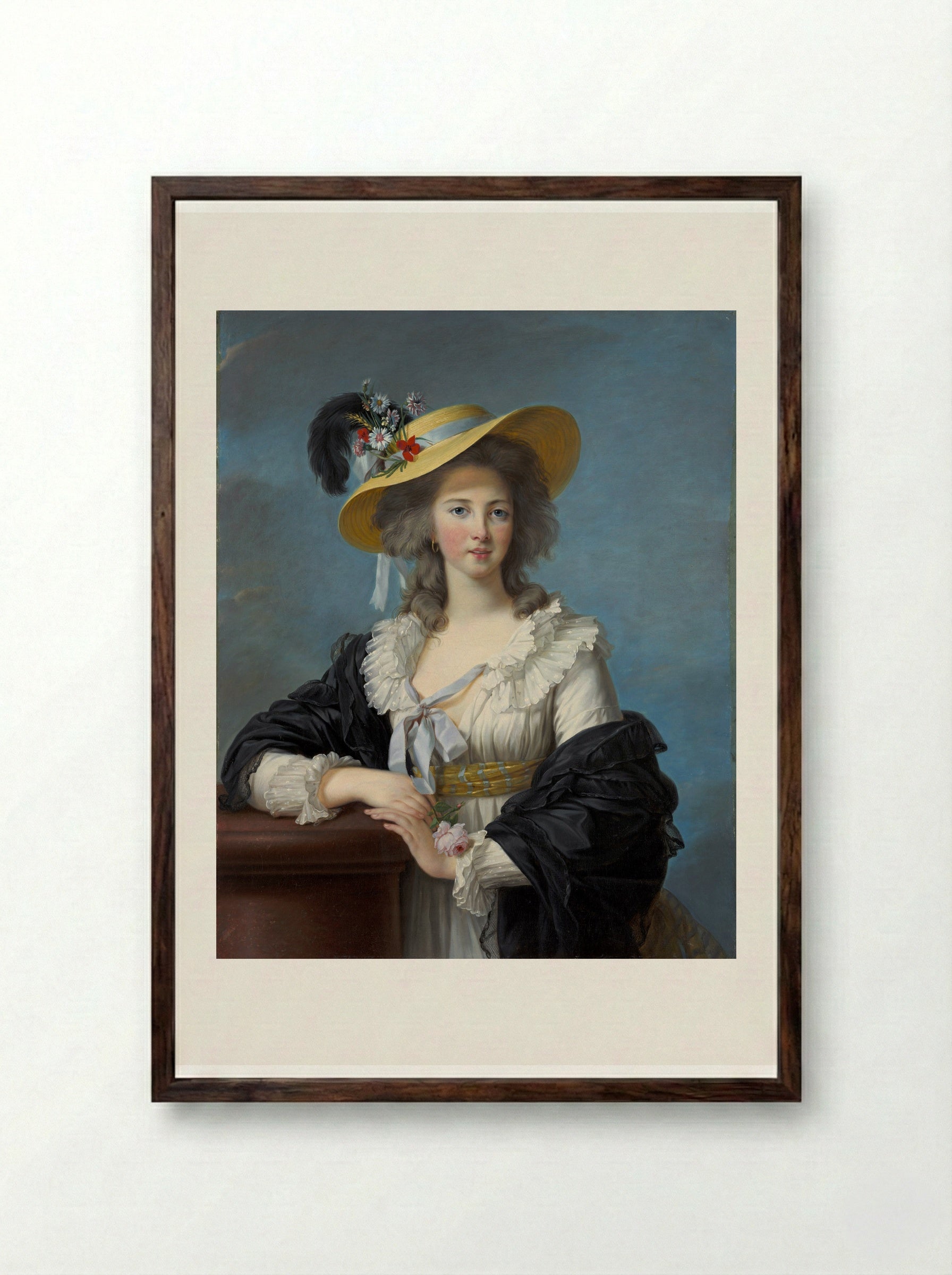 The Duchess de Polignac - Louise Elisabeth Vigée Le Brun - Framed Print Dark Wood
