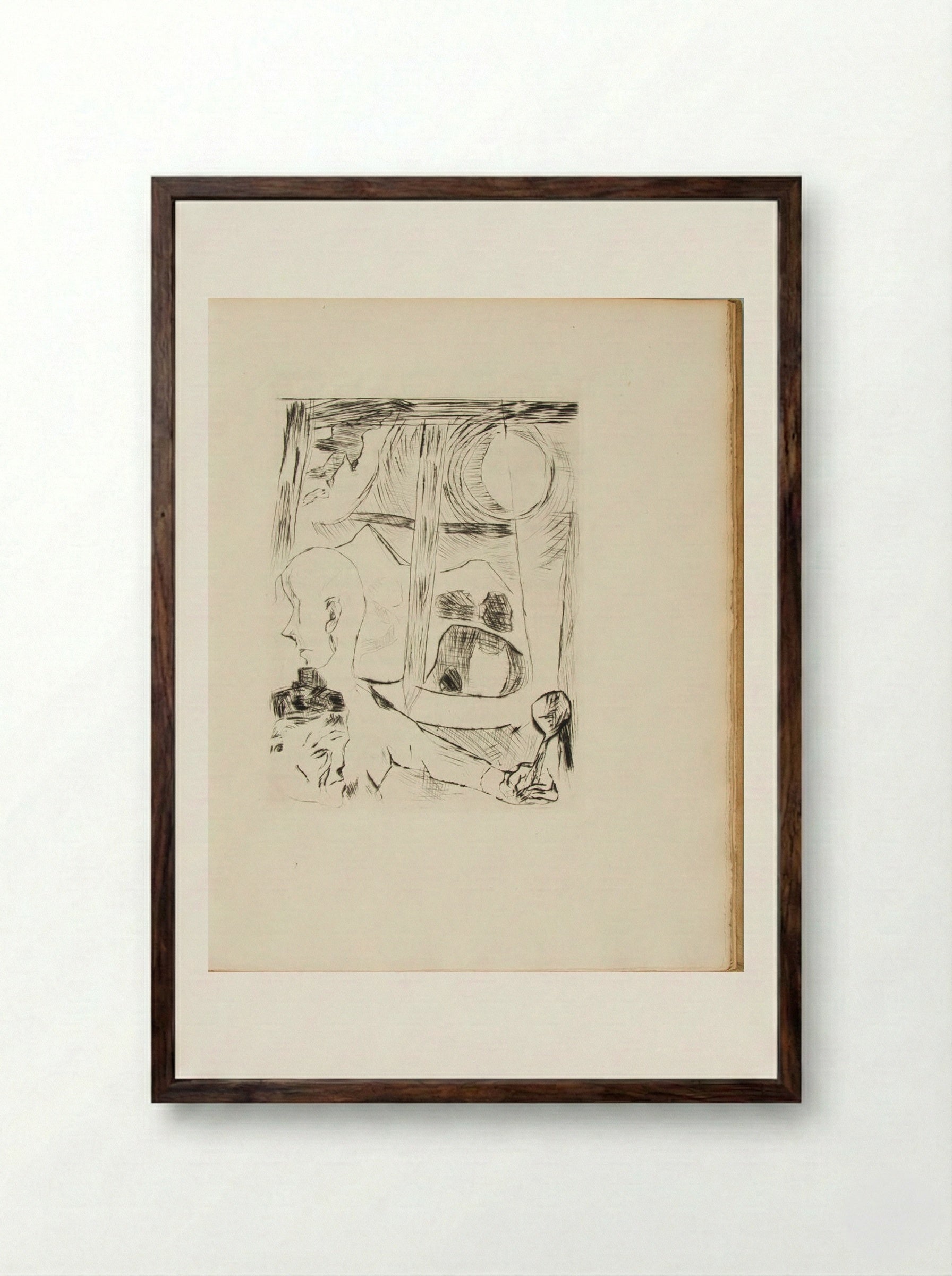 The Duchess: Illustration for Chapter Three - Max Beckmann - Framed Print Dark Wood