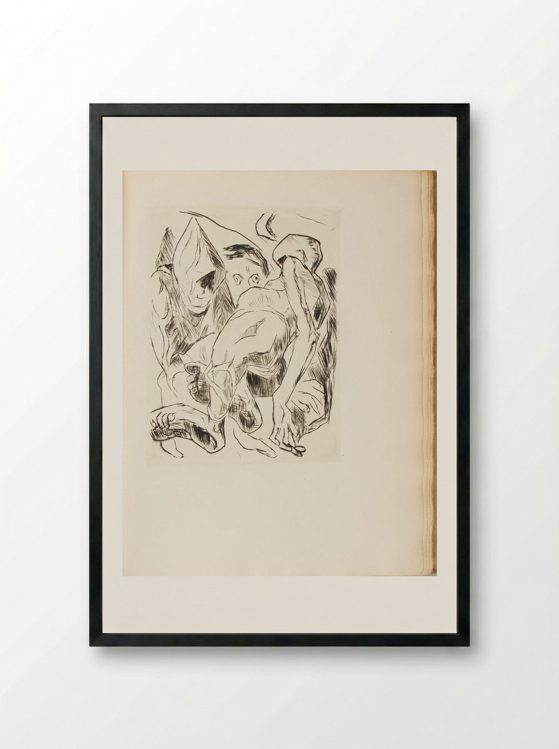 The Duchess: Second Illustration for Chapter One - Max Beckmann - Framed Print Black
