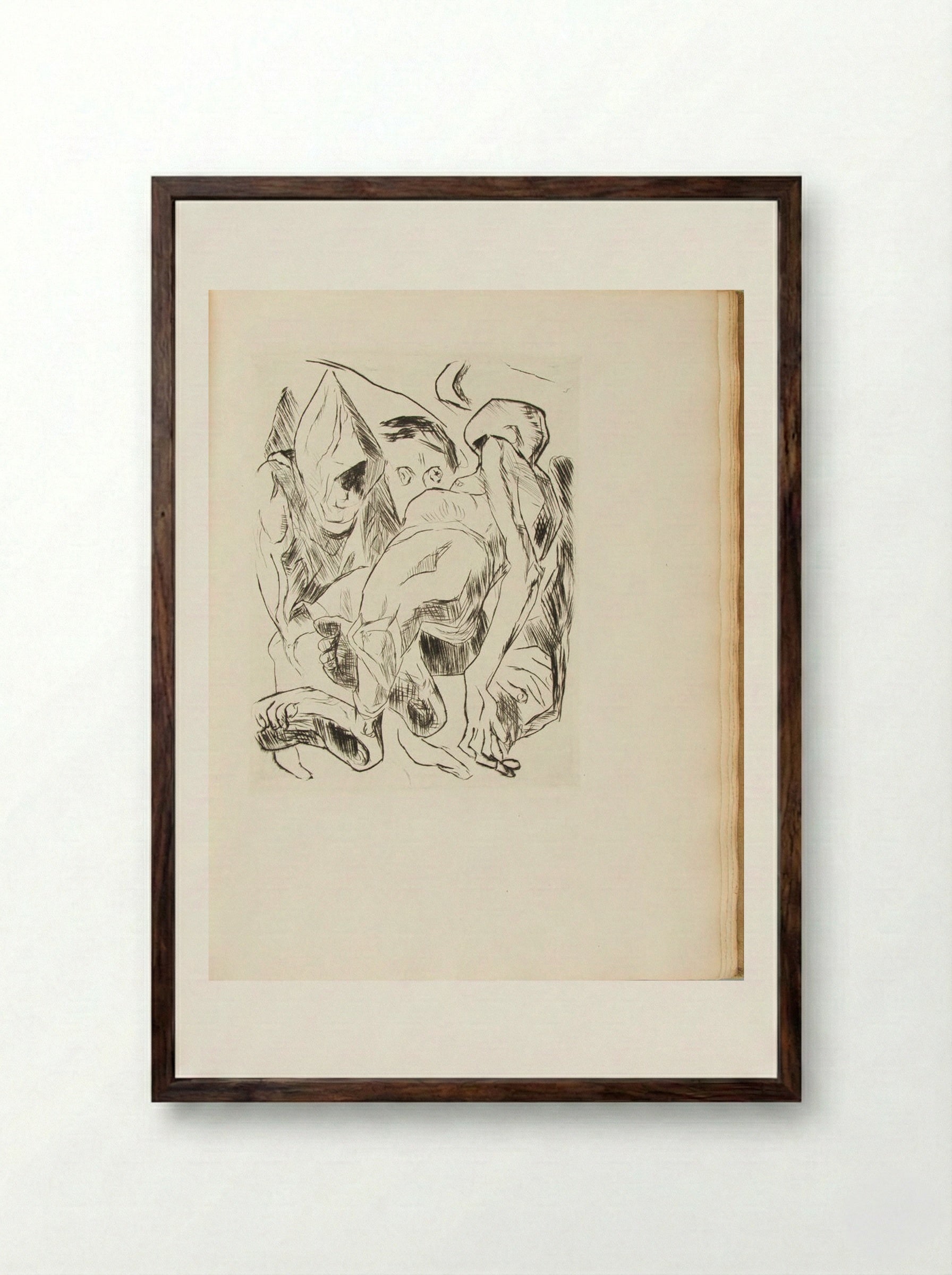 The Duchess: Second Illustration for Chapter One - Max Beckmann - Framed Print Dark Wood
