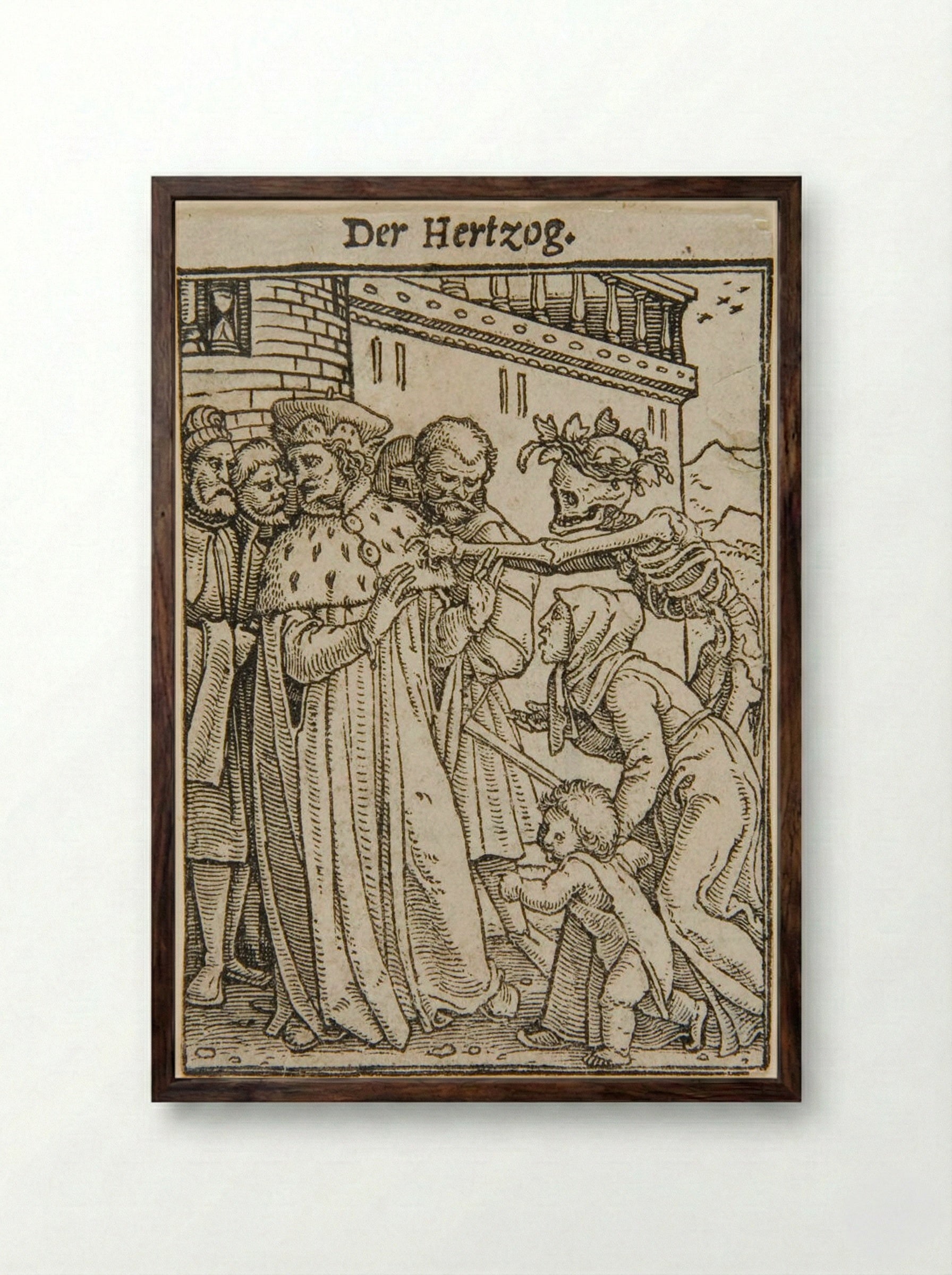 The Duke - Hans Holbein the Younger - Framed Print Dark Wood