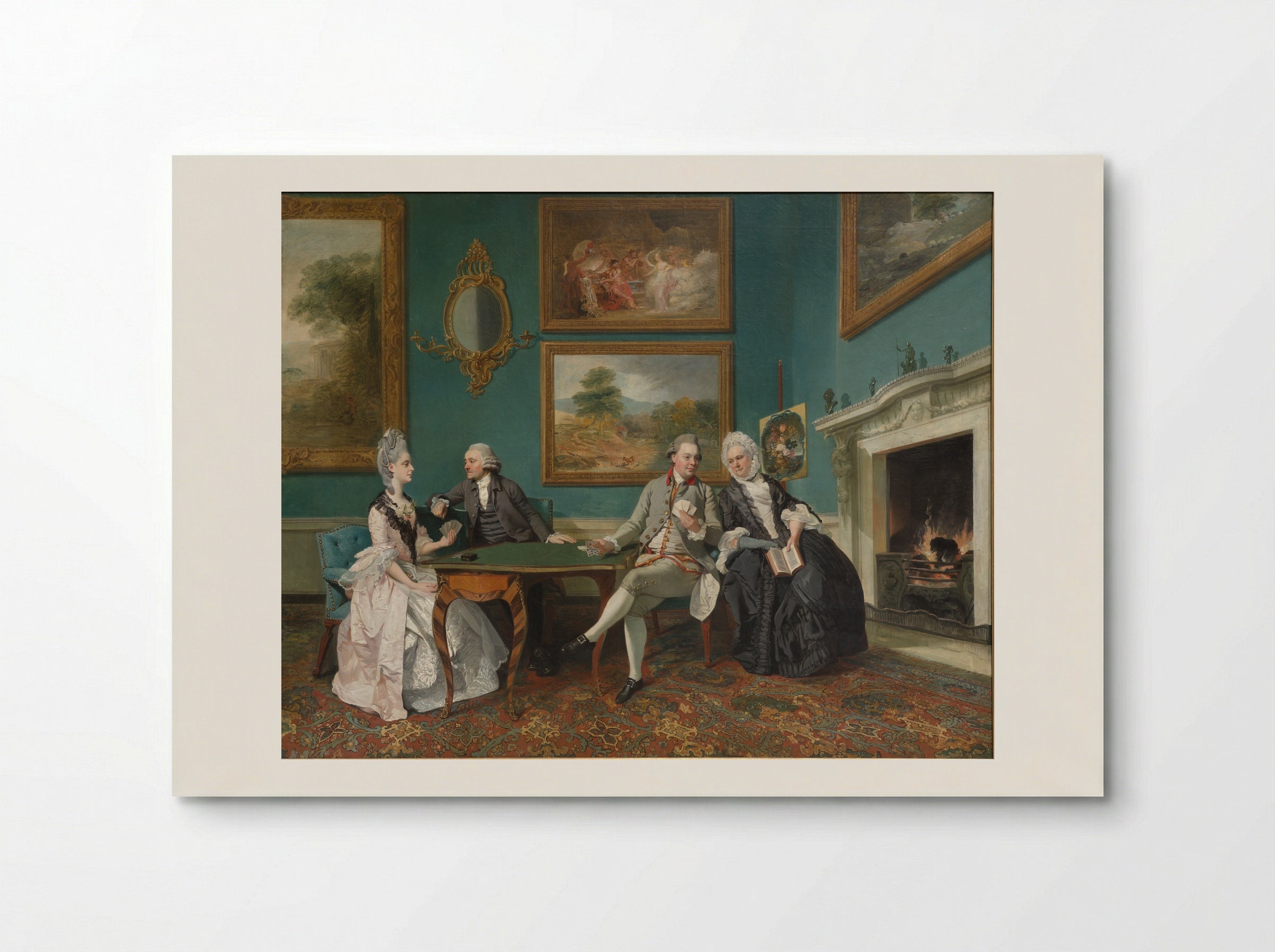 The Dutton Family in the Drawing Room of Sherborne Park, Gloucestershire - Johann Zoffany - Poster