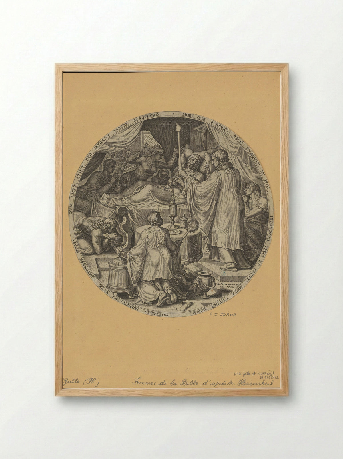 The Dying Hour - Philips Galle - Framed Print Wood