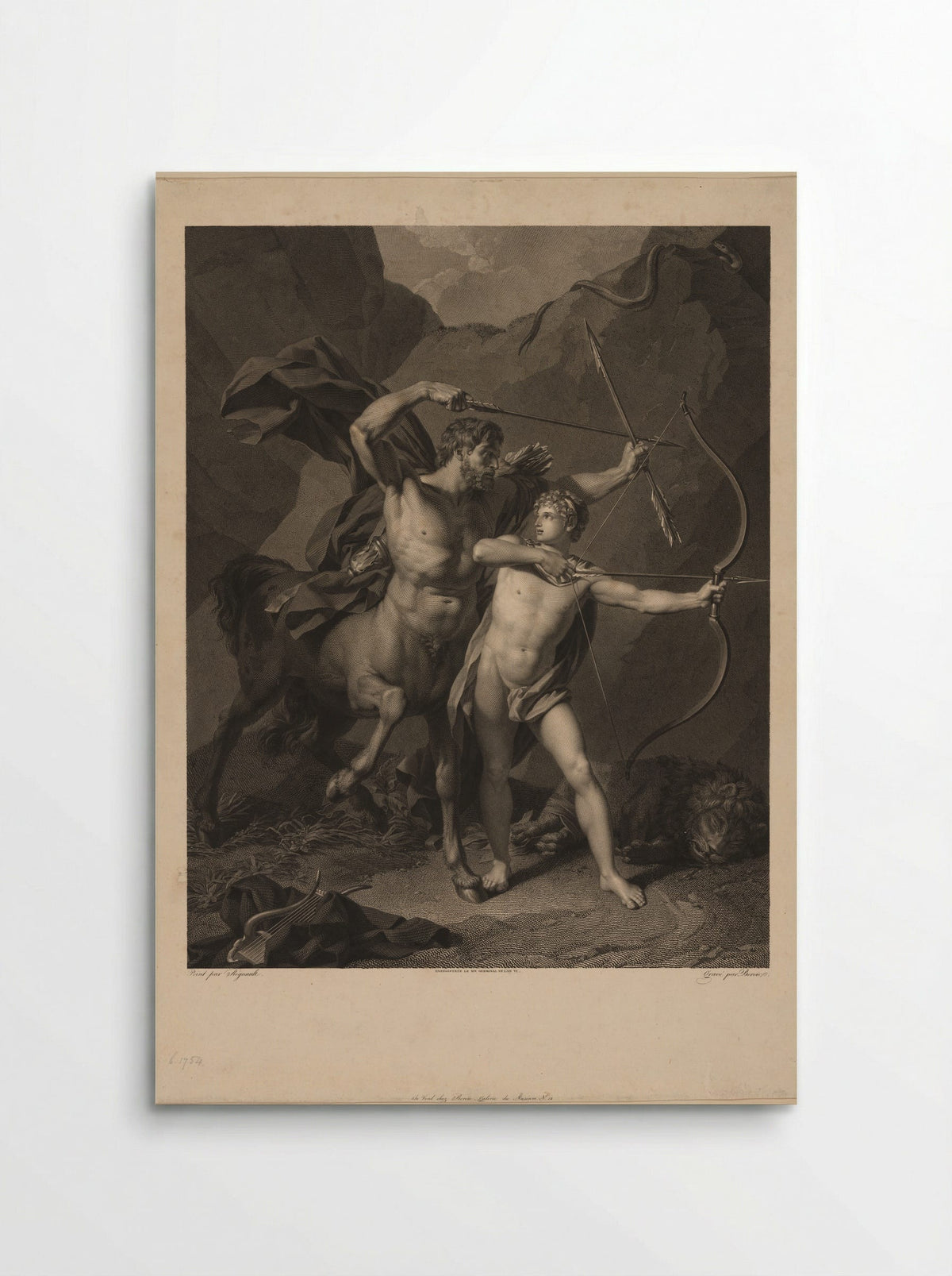 The Education of Achilles - Charles Clément Bervic - Poster