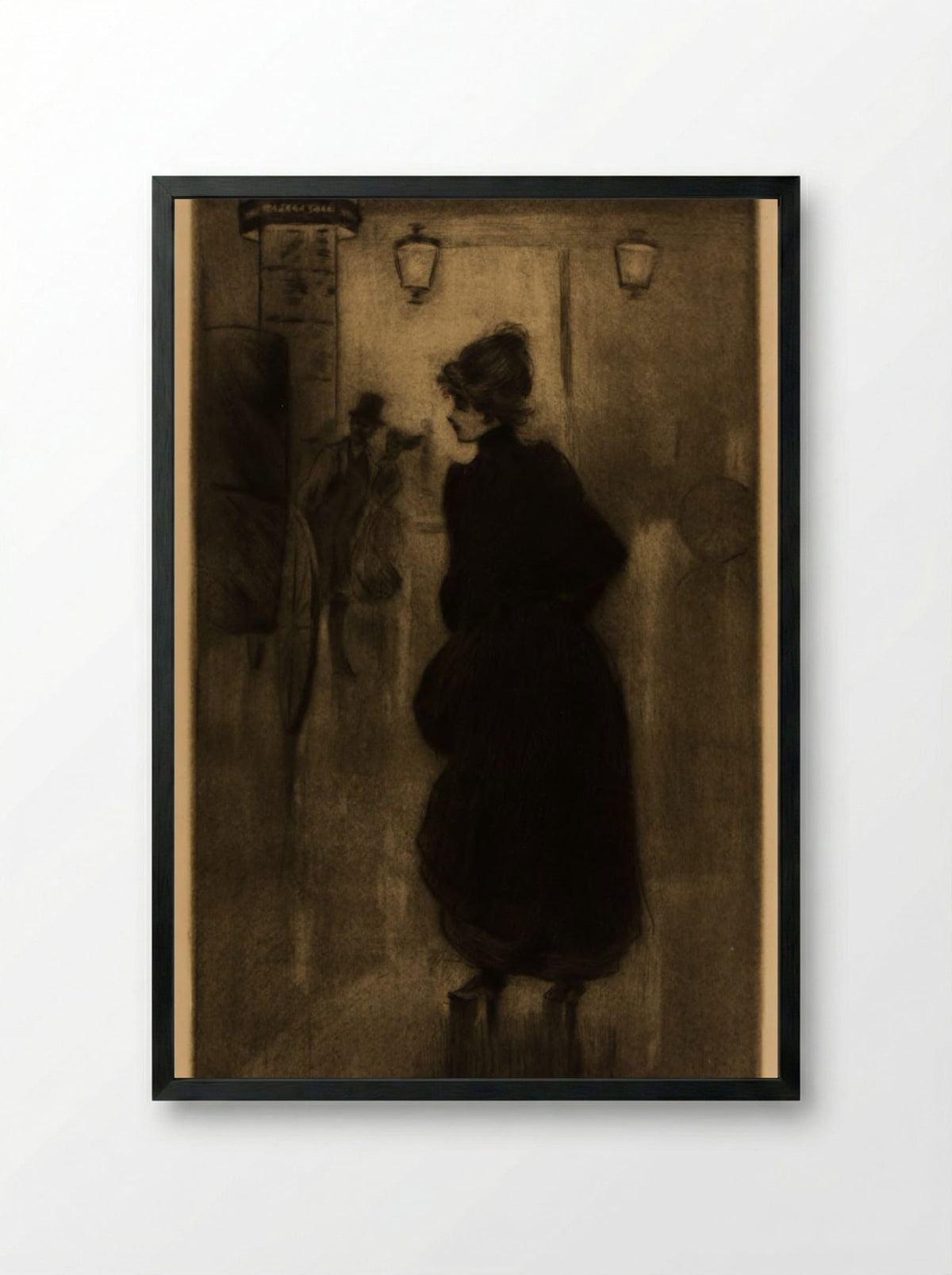 The Effect of Night in Paris - Henri Boutet - Framed Print Black