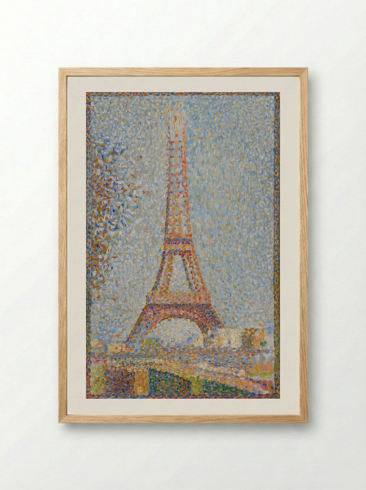 The Eiffel Tower - Georges Seurat - Framed Print Wood
