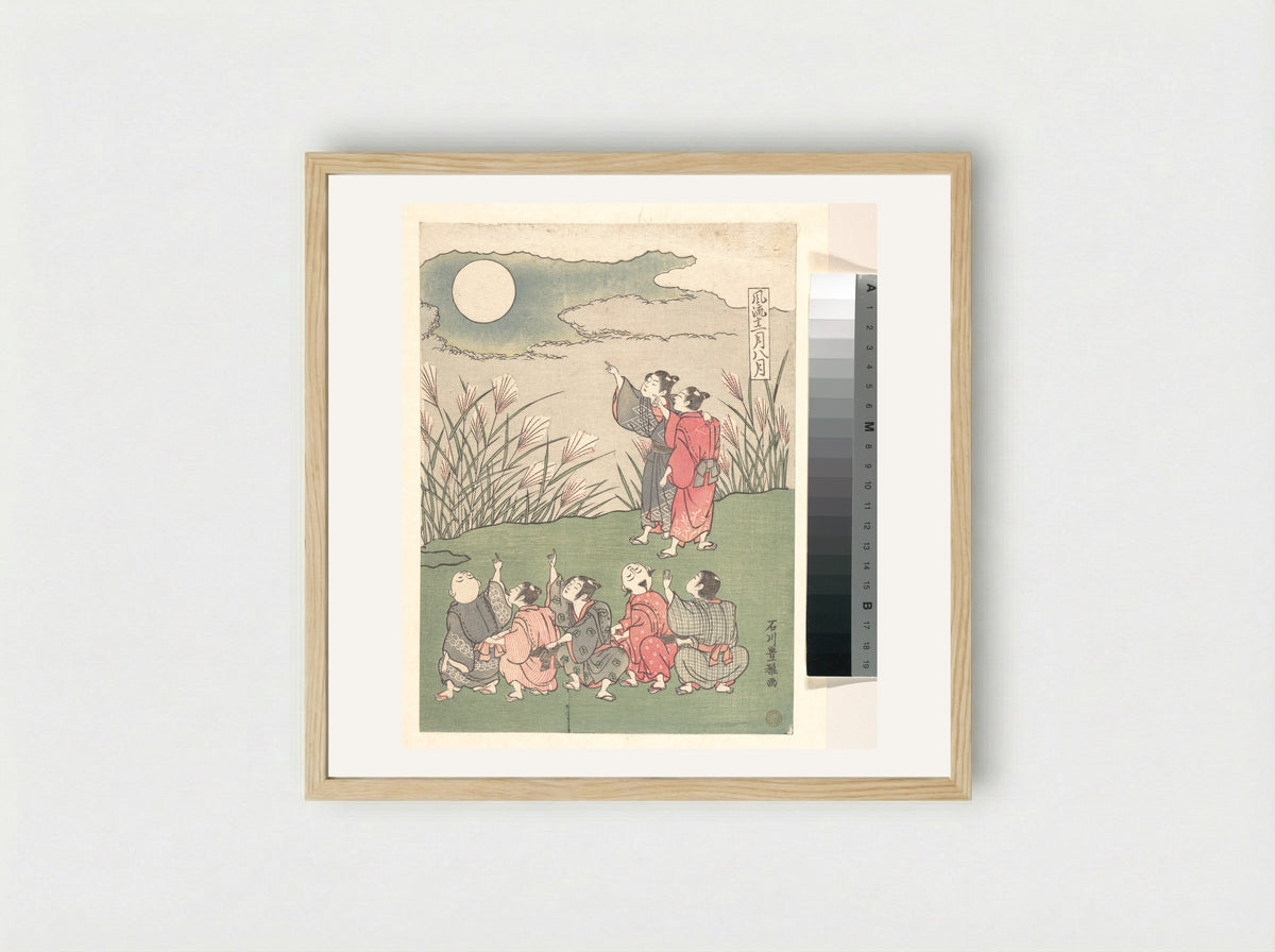The Eighth Month - Ishikawa Toyomasa - Framed Print Wood