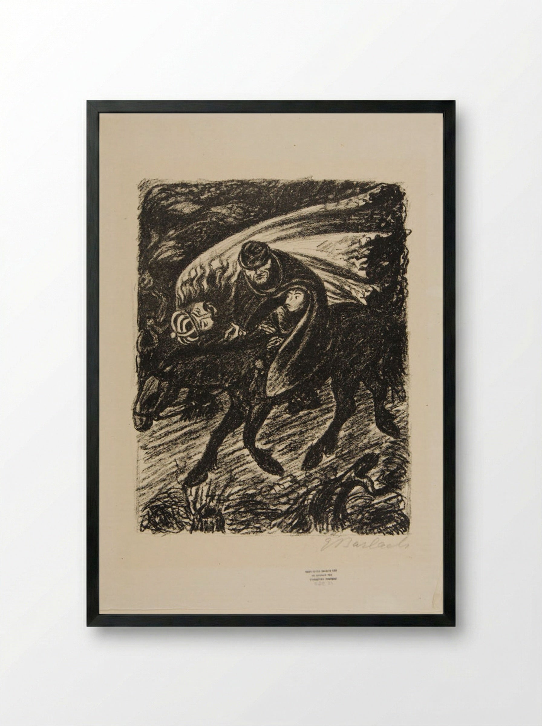 The Elfin King - Ernst Barlach - Framed Print Black