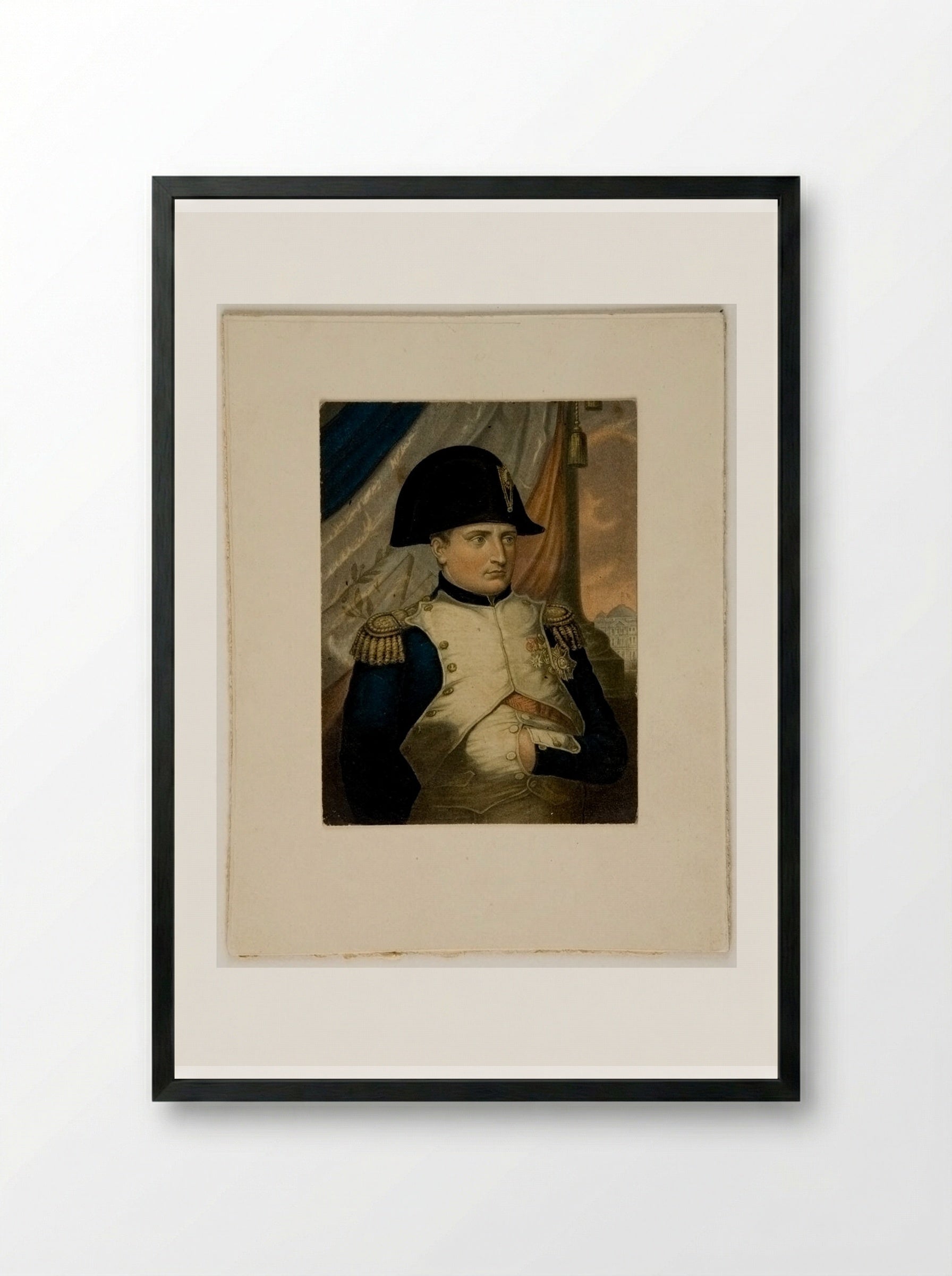 The Emperor Napoleon I - George Baxter - Framed Print Black