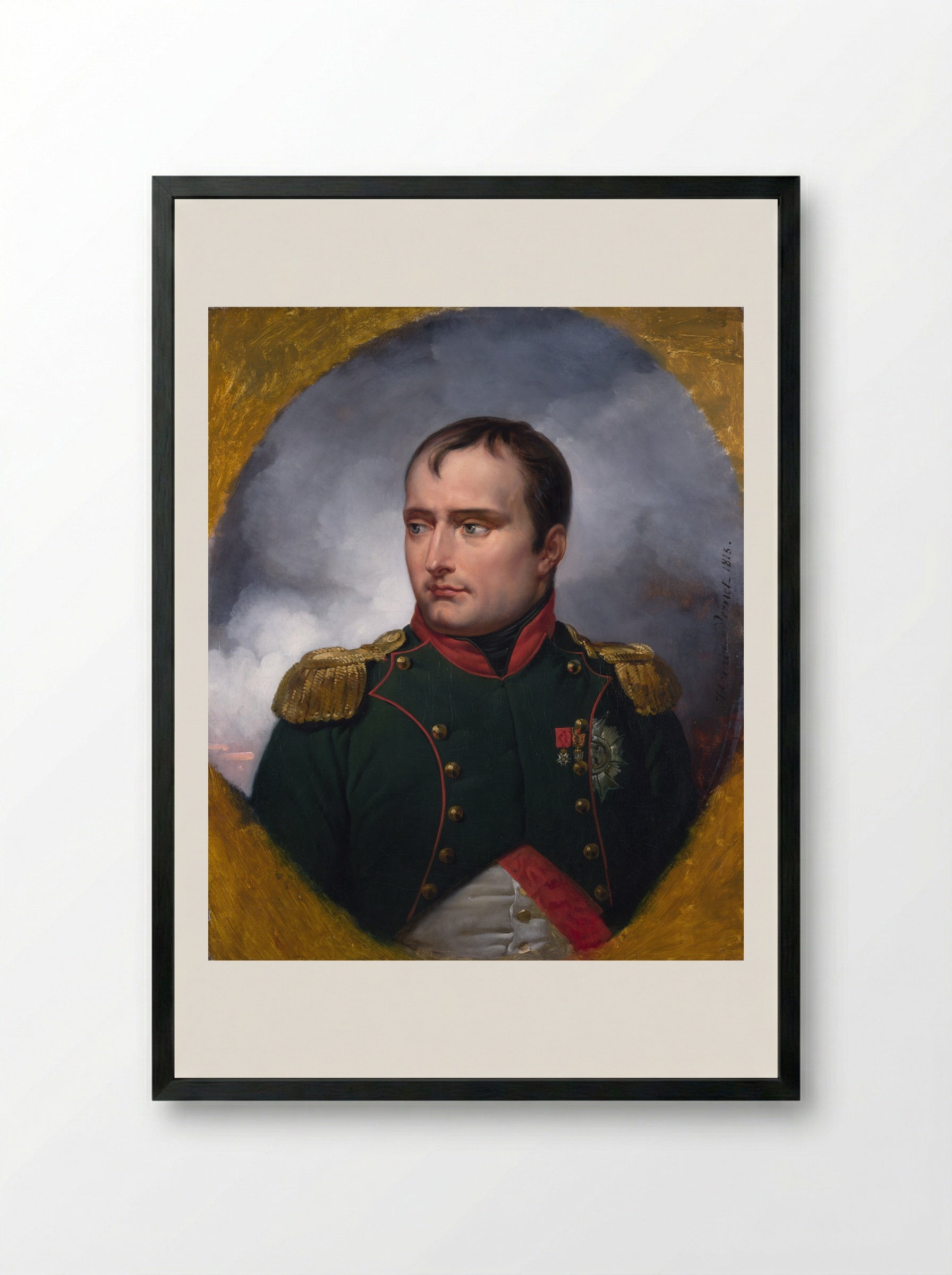 The Emperor Napoleon I - Horace Vernet - Framed Print Black