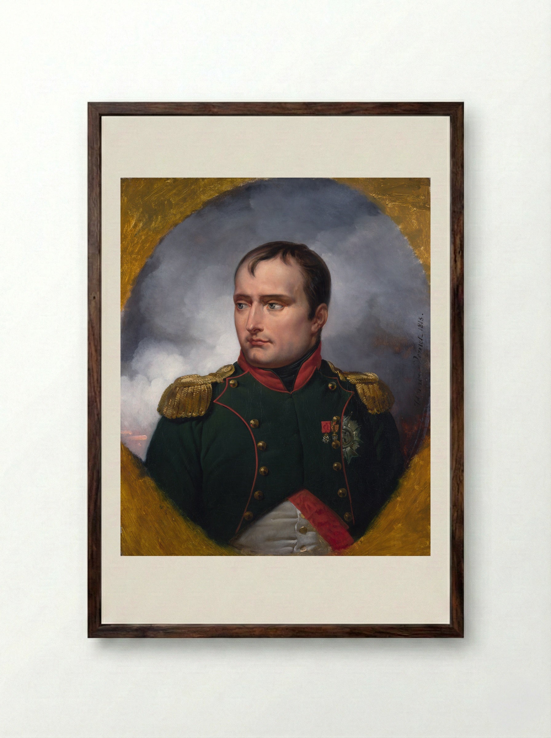 The Emperor Napoleon I - Horace Vernet - Framed Print Dark Wood