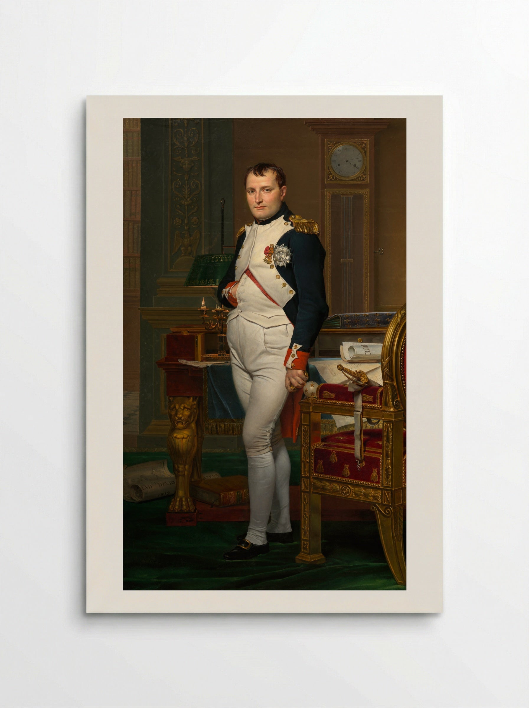 The Emperor Napoleon in His Study at the Tuileries - Jacques-Louis David - Poster