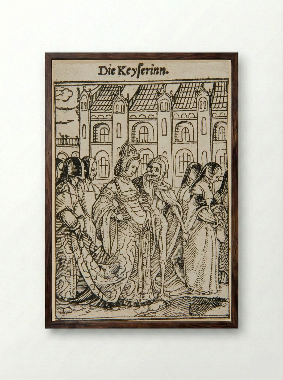 The Empress - Hans Holbein the Younger - Framed Print Dark Wood