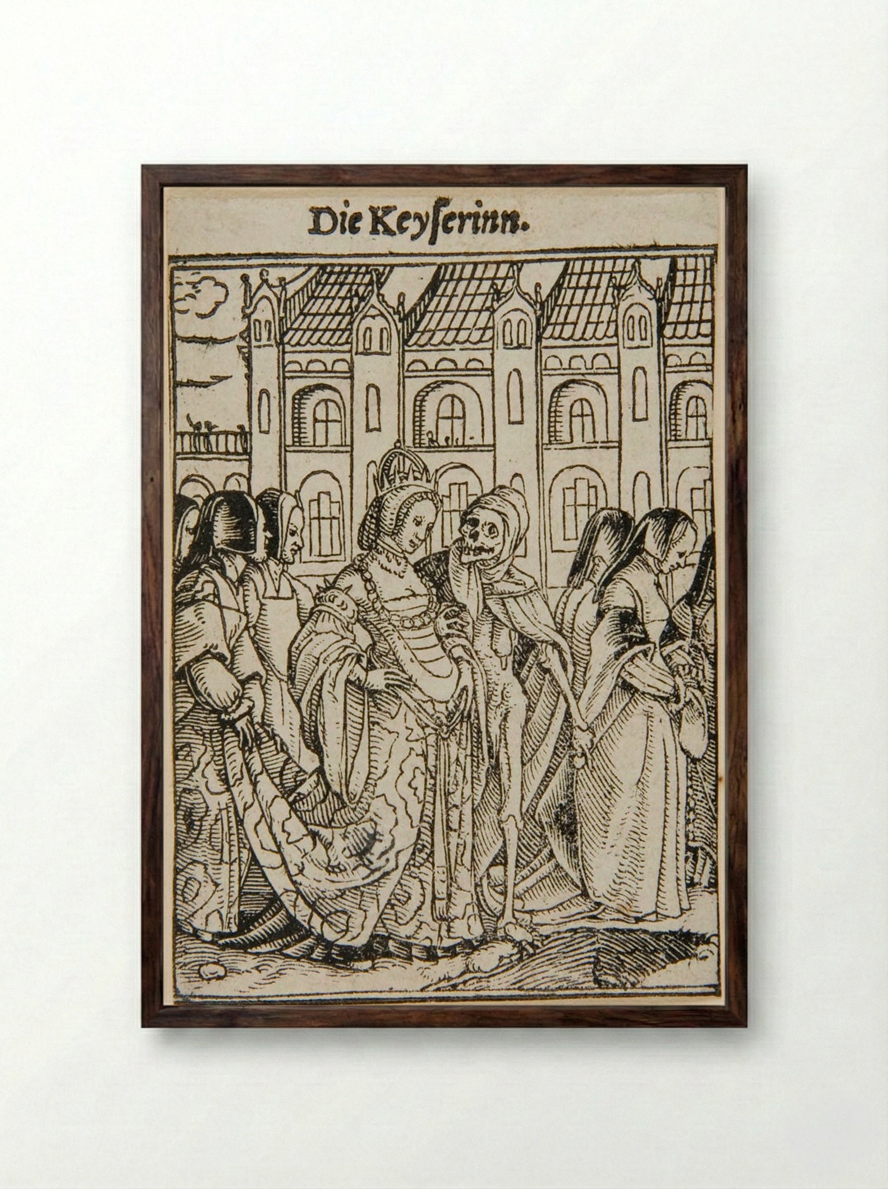 The Empress - Hans Holbein the Younger - Framed Print Dark Wood