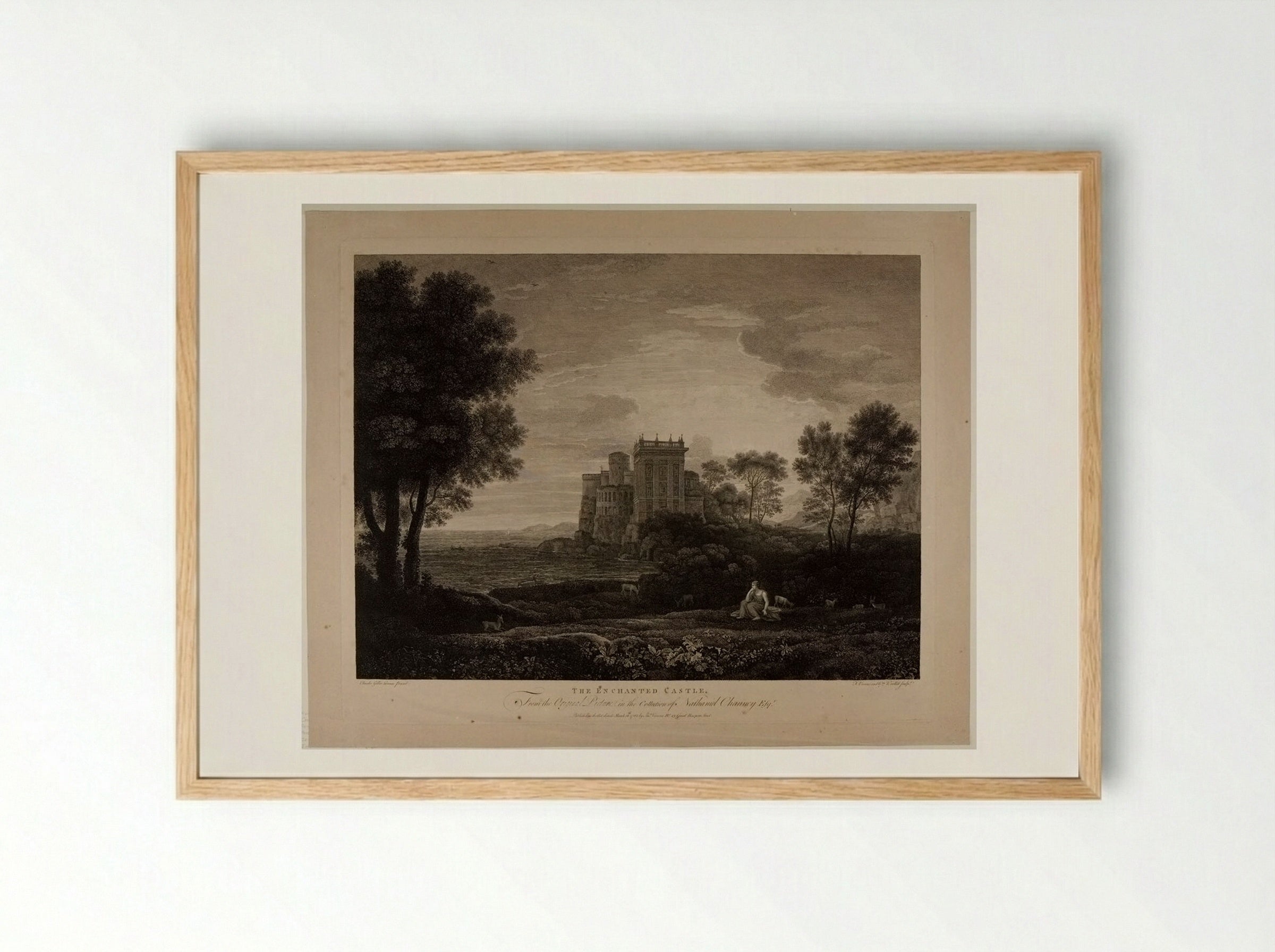 The Enchanted Castle - François Vivares - Framed Print Wood