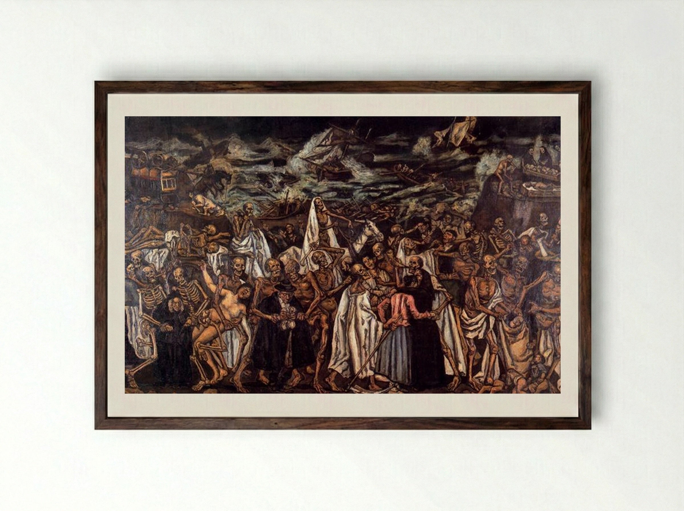 The End of the World - José Gutiérrez Solana - Framed Print Dark Wood