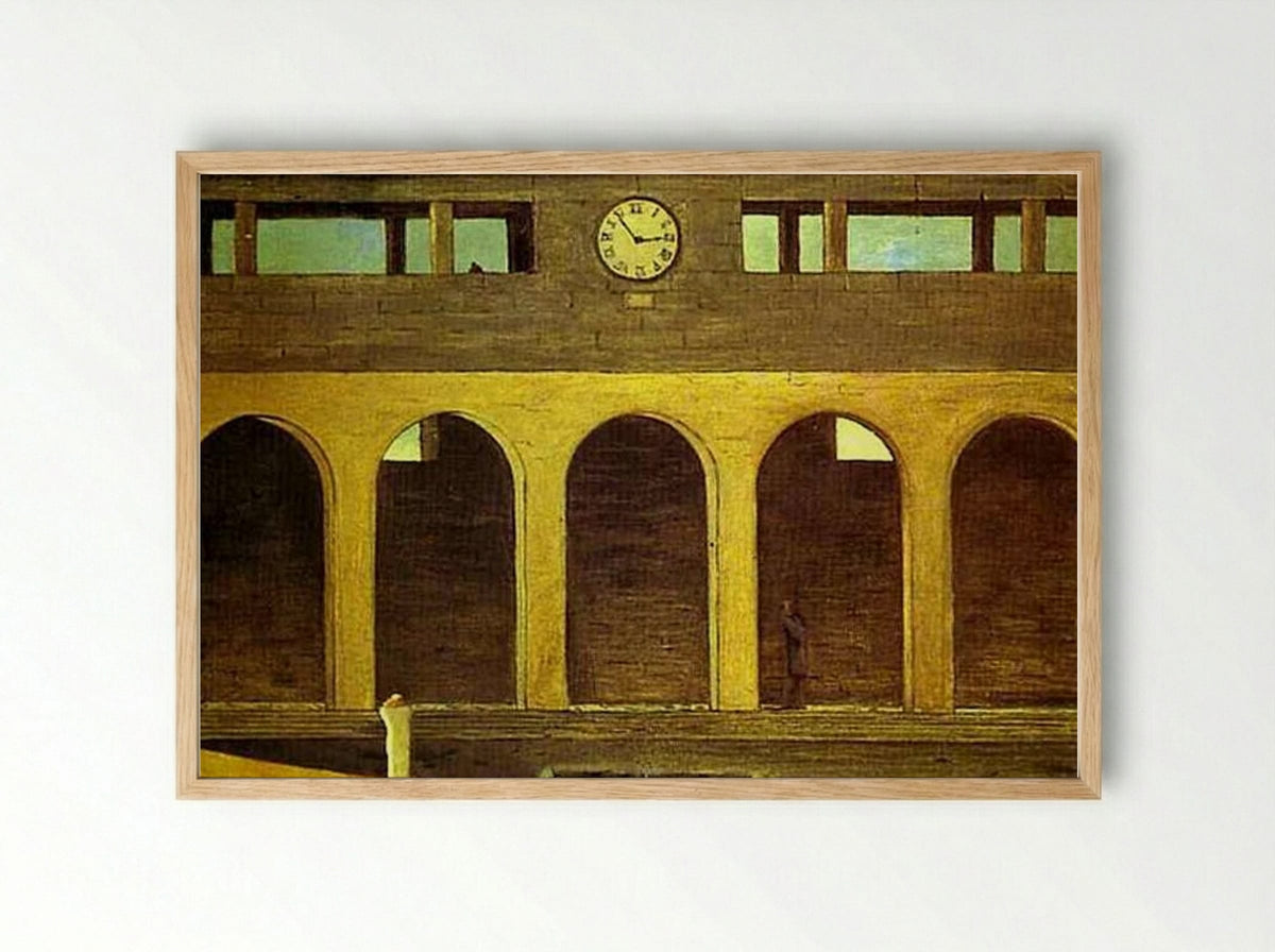 The Enigma of the Hour - Giorgio de Chirico - Framed Print Wood