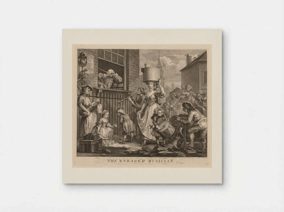 The Enraged Musician - William Hogarth - Poster