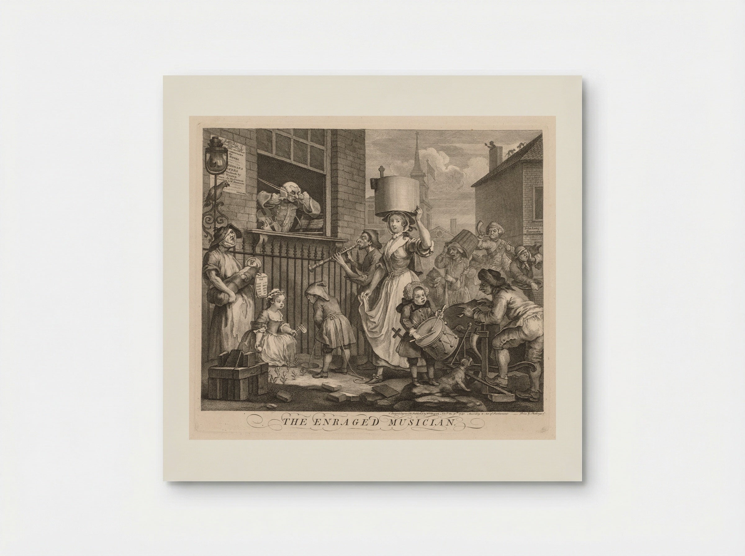 The Enraged Musician - William Hogarth - Poster