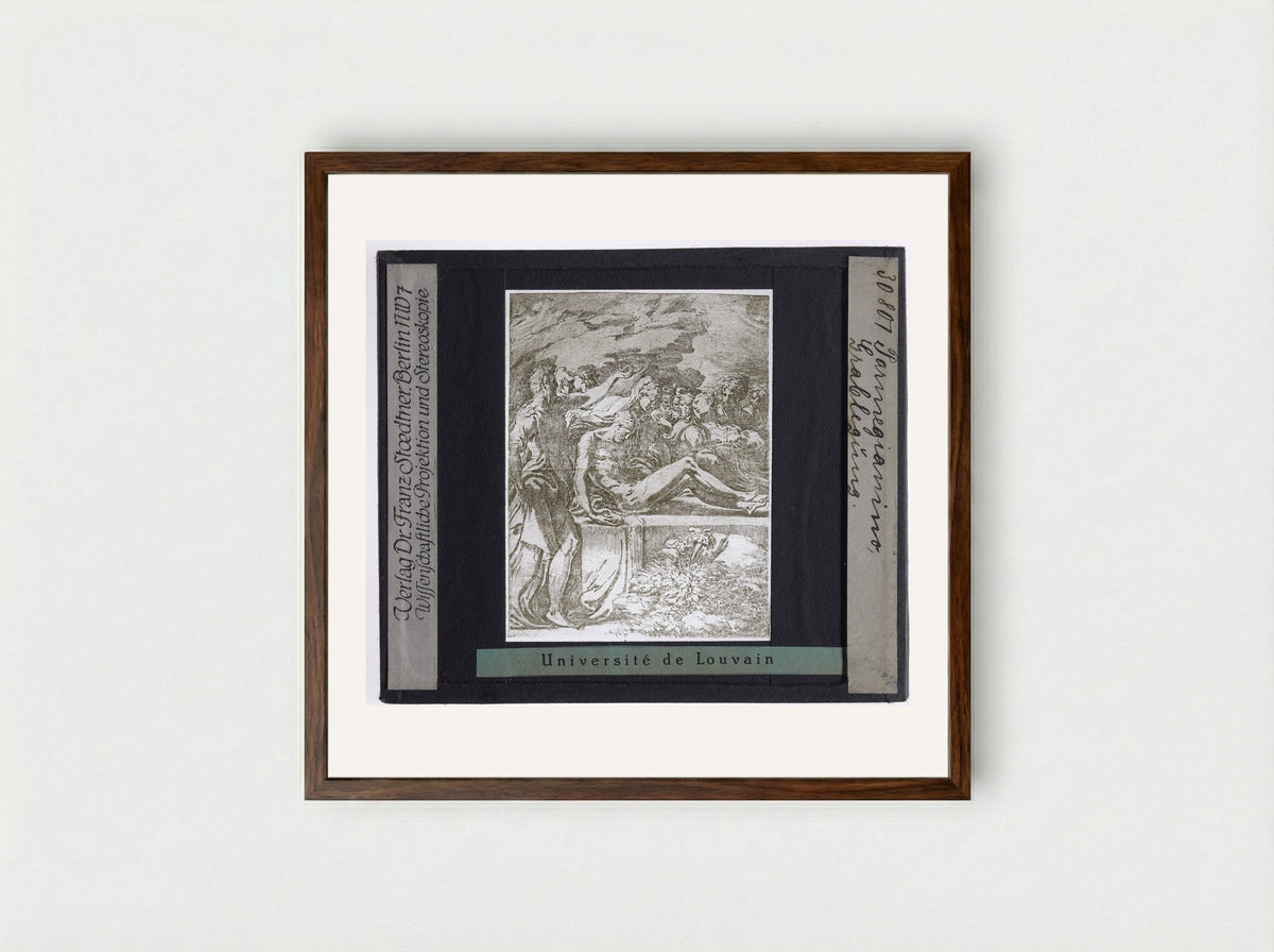 The Entombment of Christ - Parmigianino - Framed Print Dark Wood