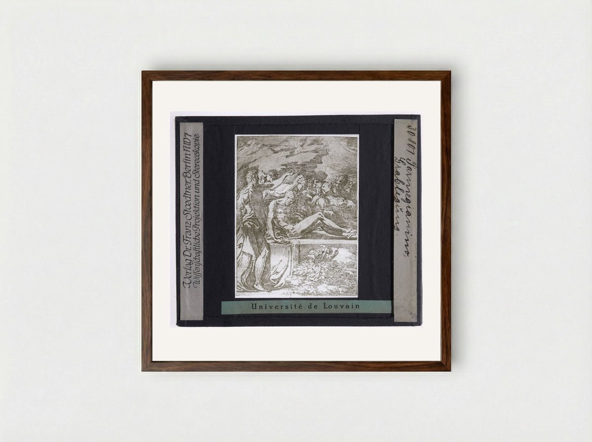 The Entombment of Christ - Parmigianino - Framed Print Dark Wood