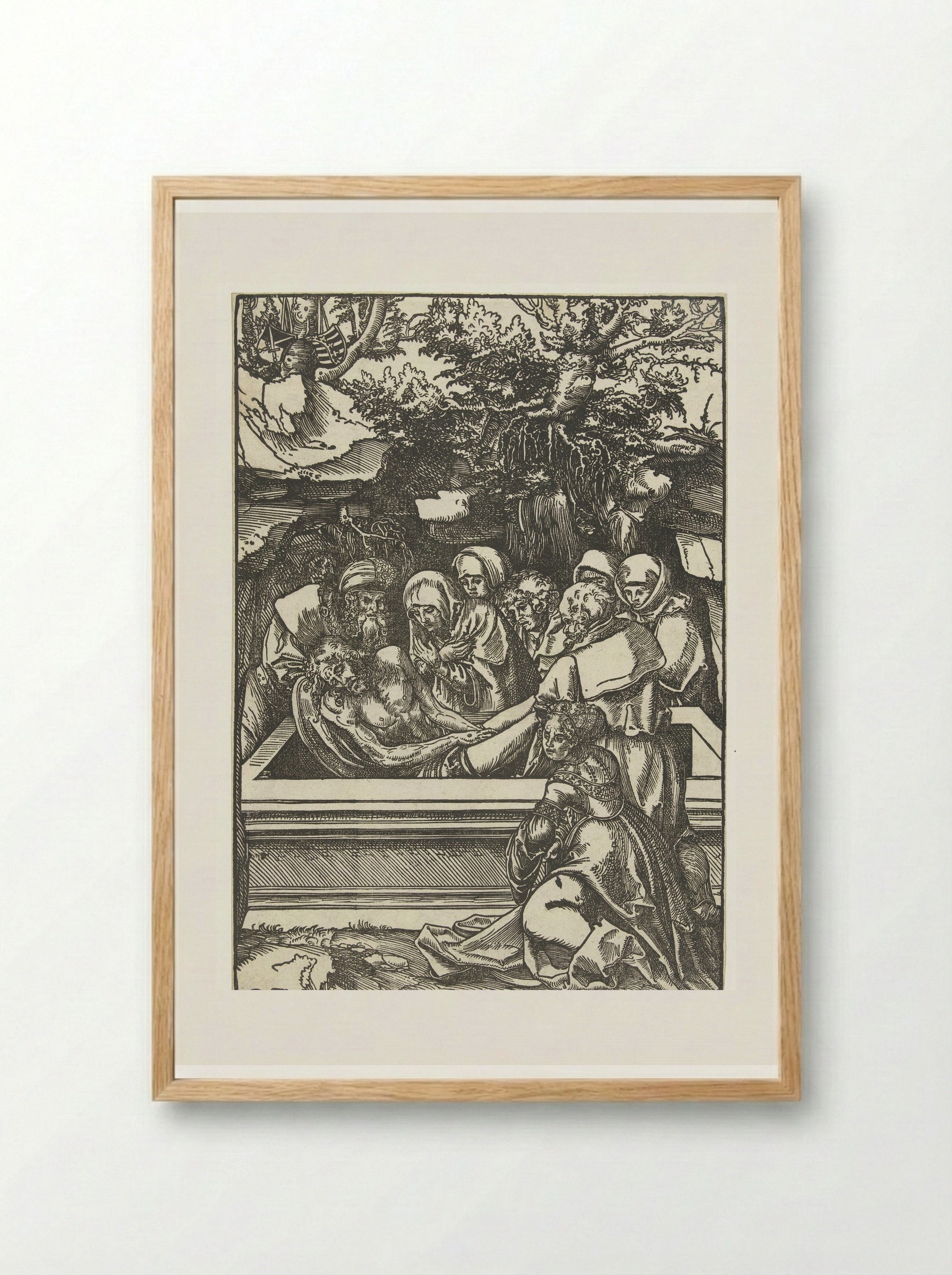 The Entombment of Christ - Lucas Cranach the Elder - Framed Print Wood