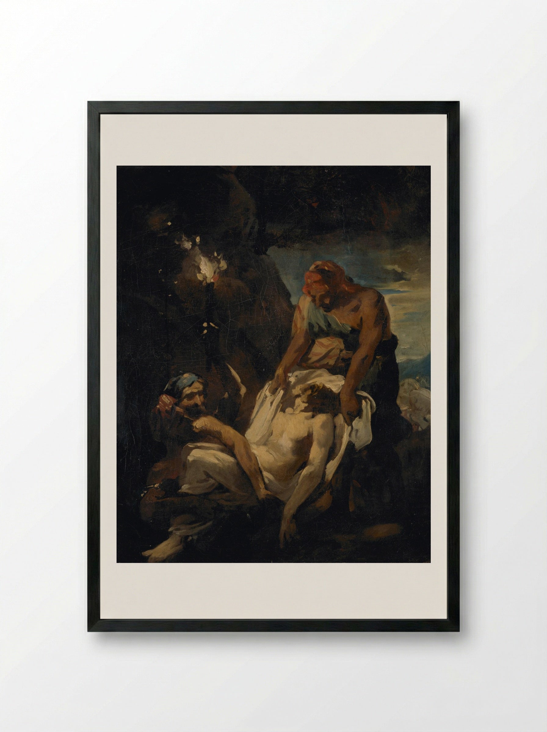 The Entombment - Théodore Géricault - Framed Print Black