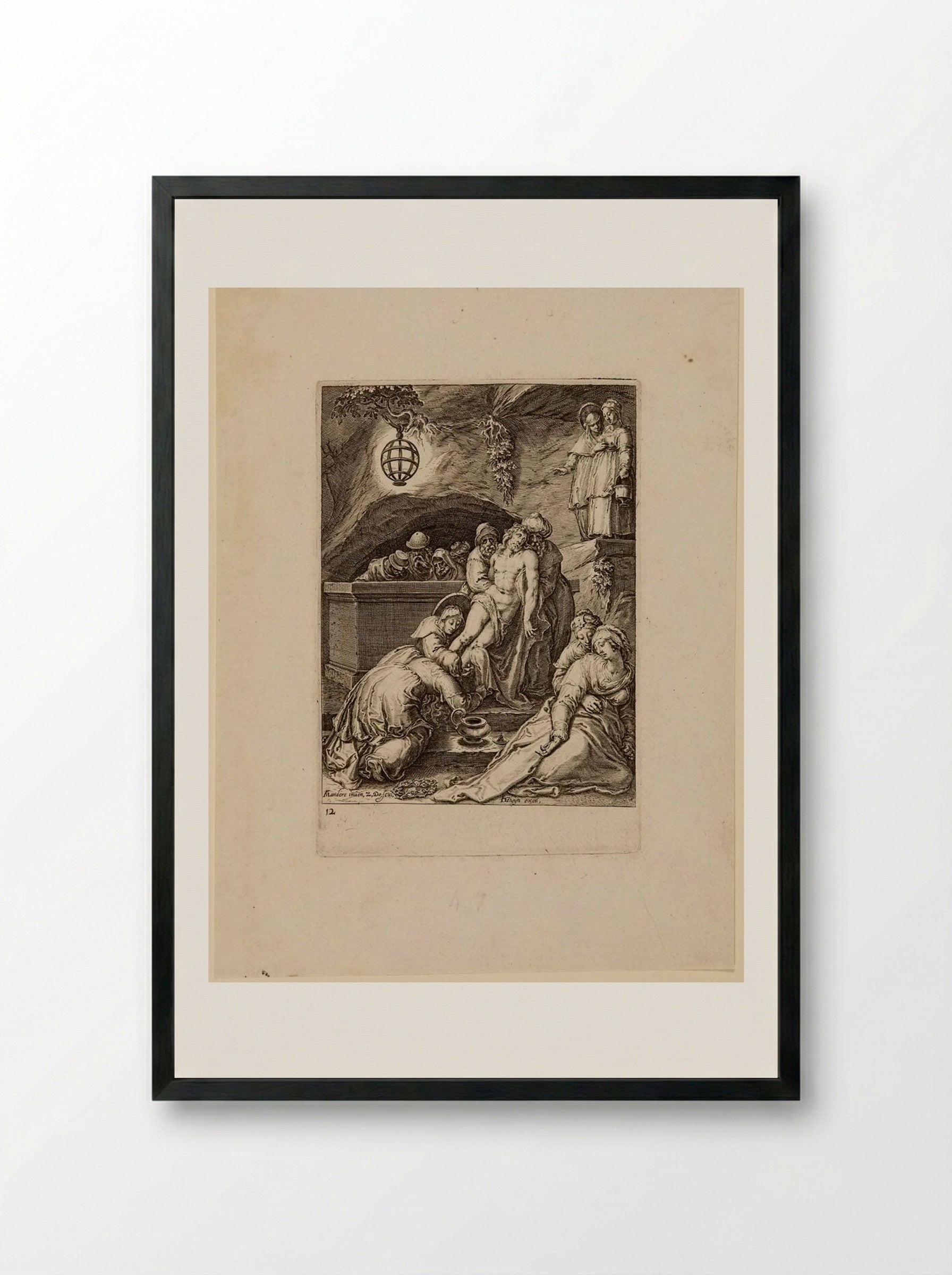 The Entombment - Zacharias Dolendo - Framed Print Black