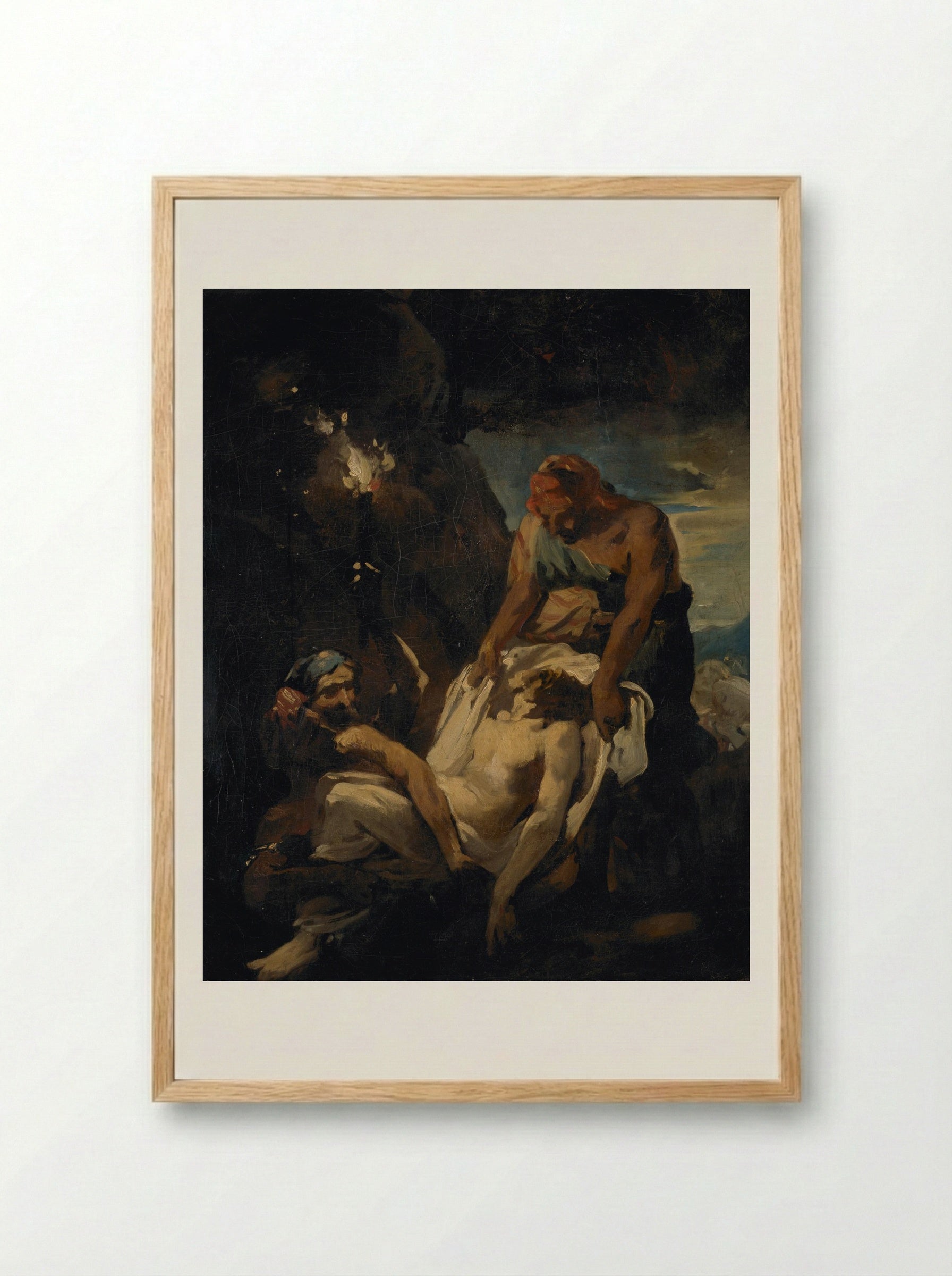 The Entombment - Théodore Géricault - Framed Print Wood