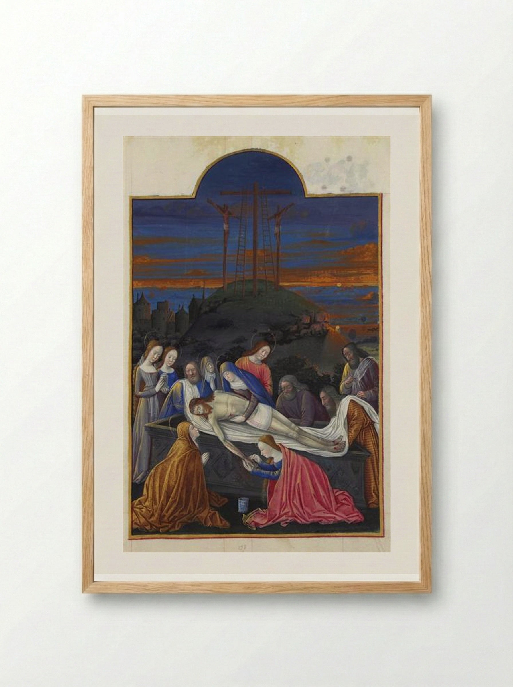 The Entombment - Limbourg brothers - Framed Print Wood