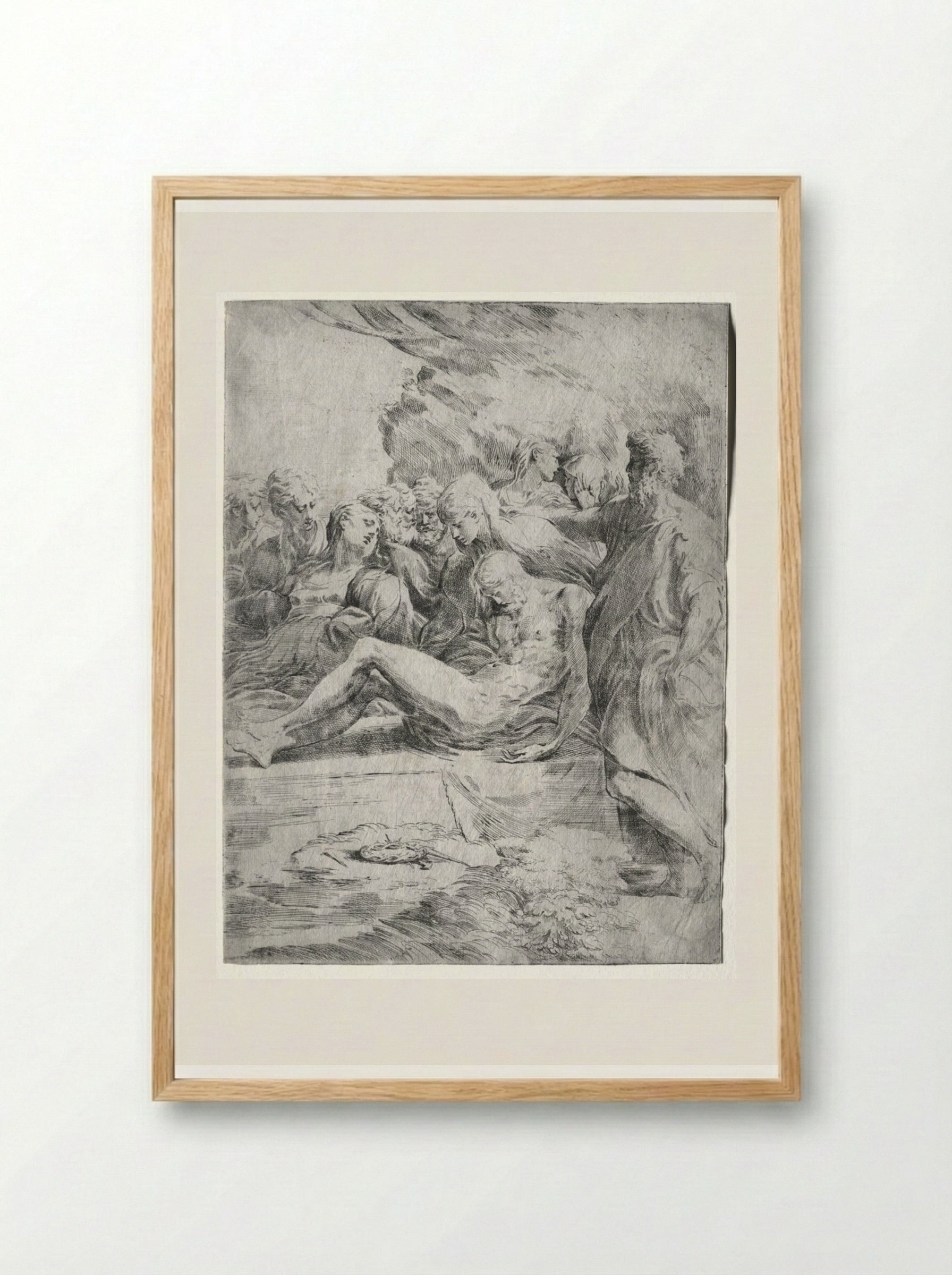 The Entombment - Parmigianino - Framed Print Wood