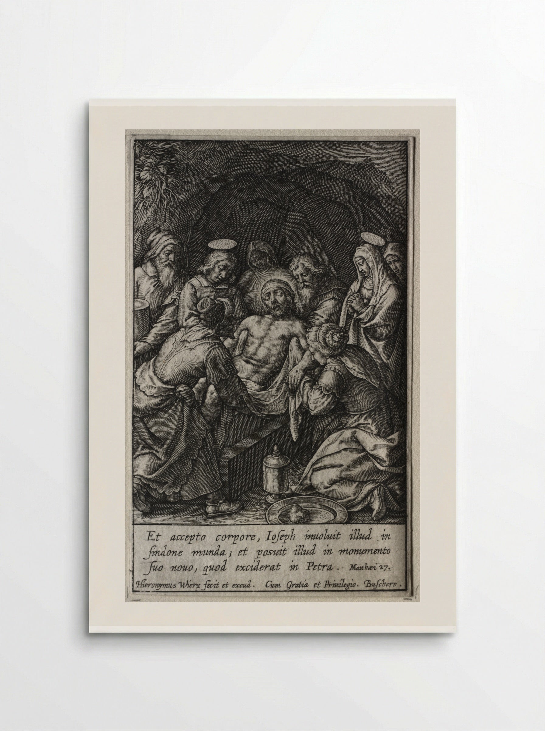 The Entombment - Hieronymus Wierix - Poster