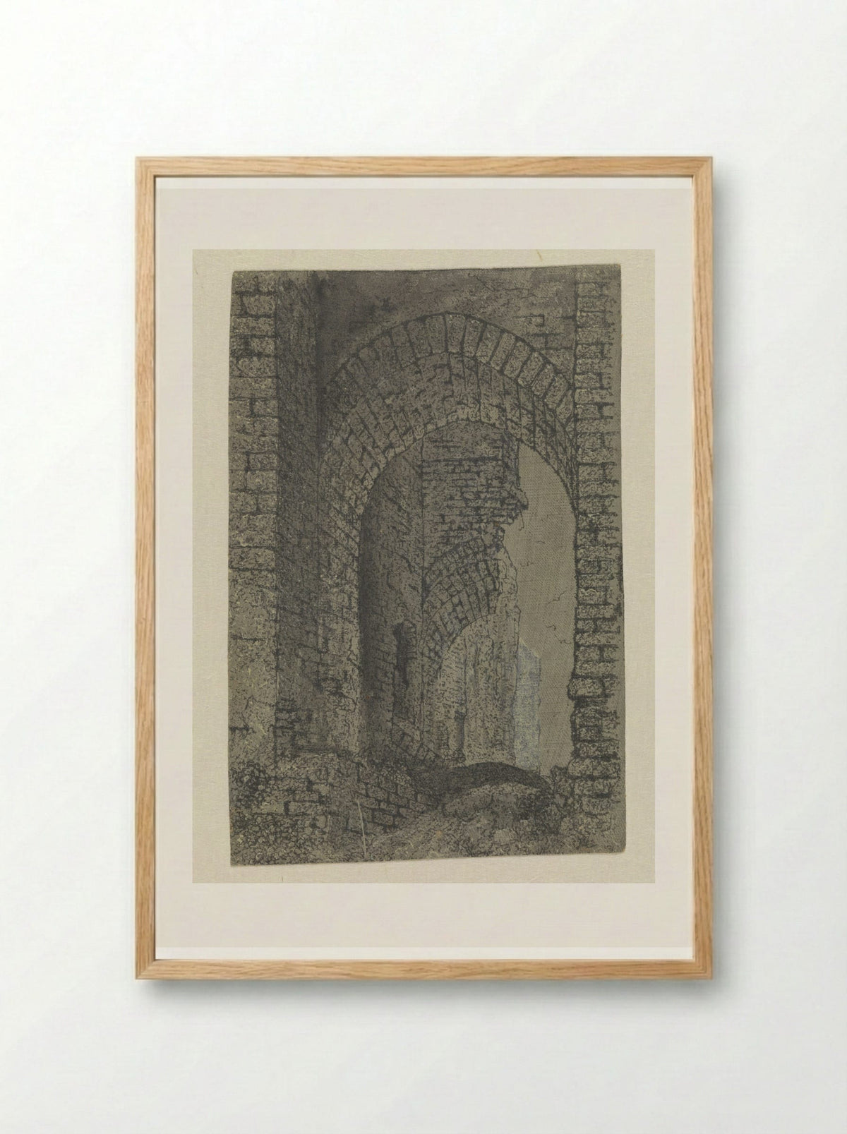 The Entrance Gate of the Ruins of Brederode Castle - Hercules Segers - Framed Print Wood