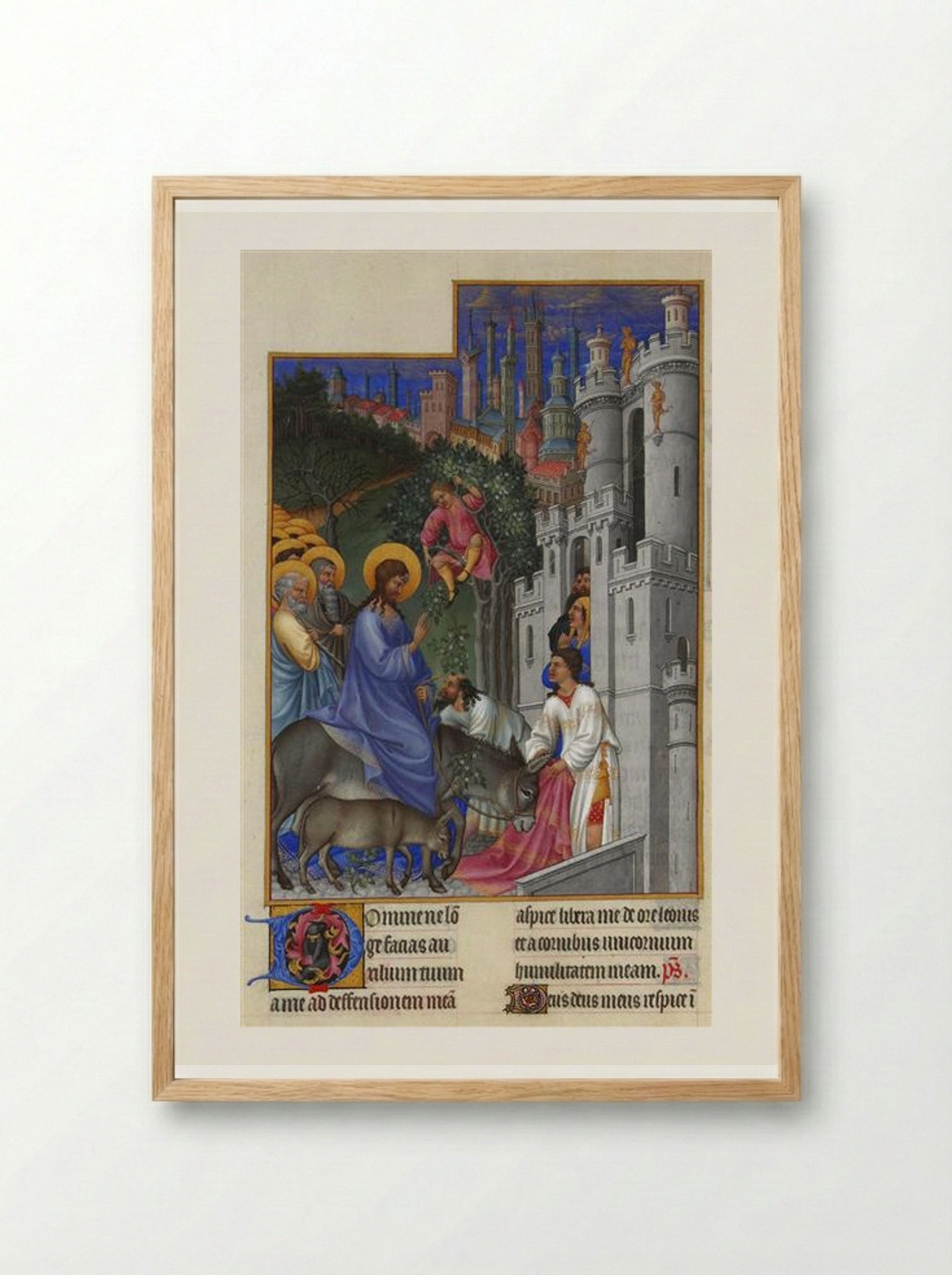 The Entry into Jerusalem - Limbourg brothers - Framed Print Wood
